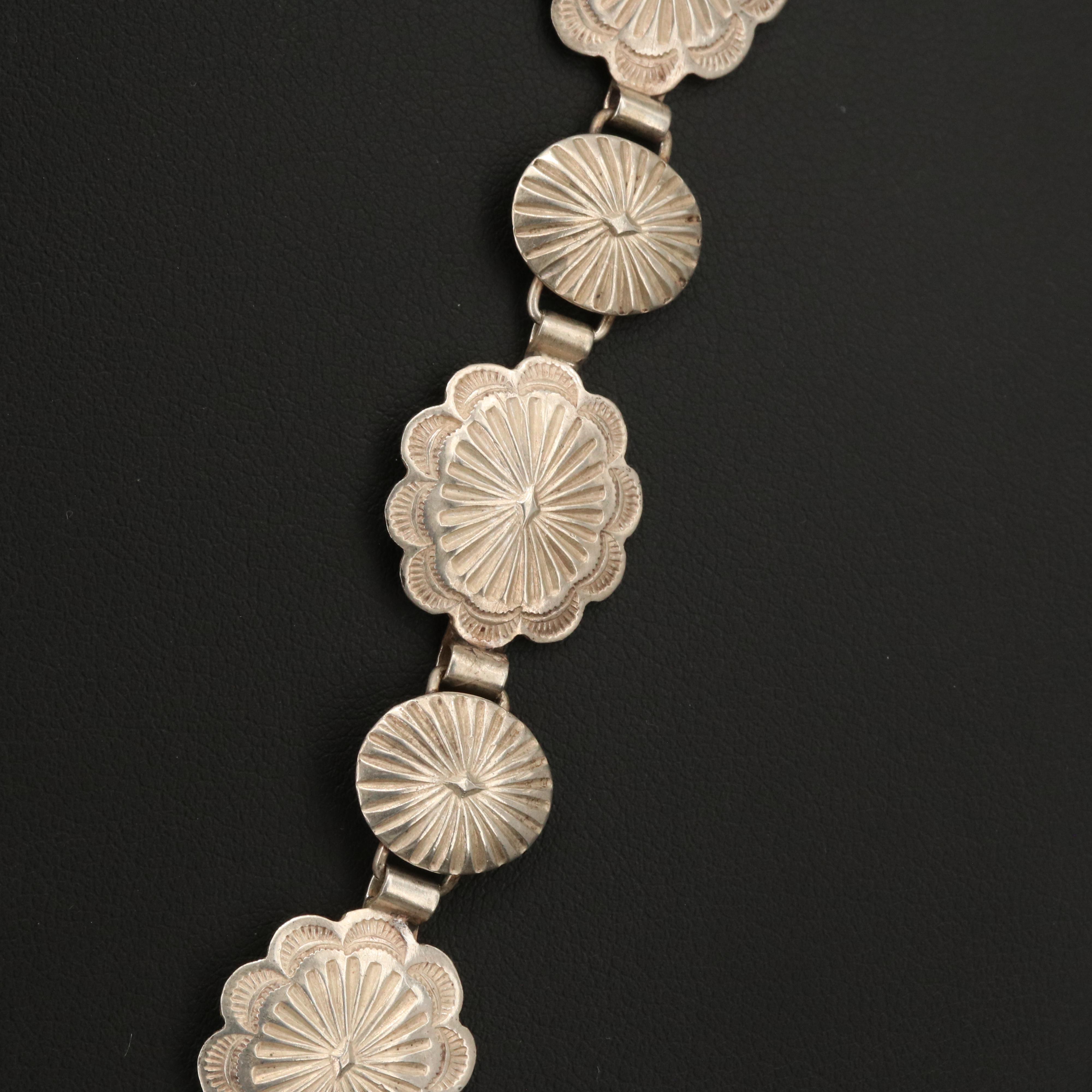 Sterling Concho Necklace