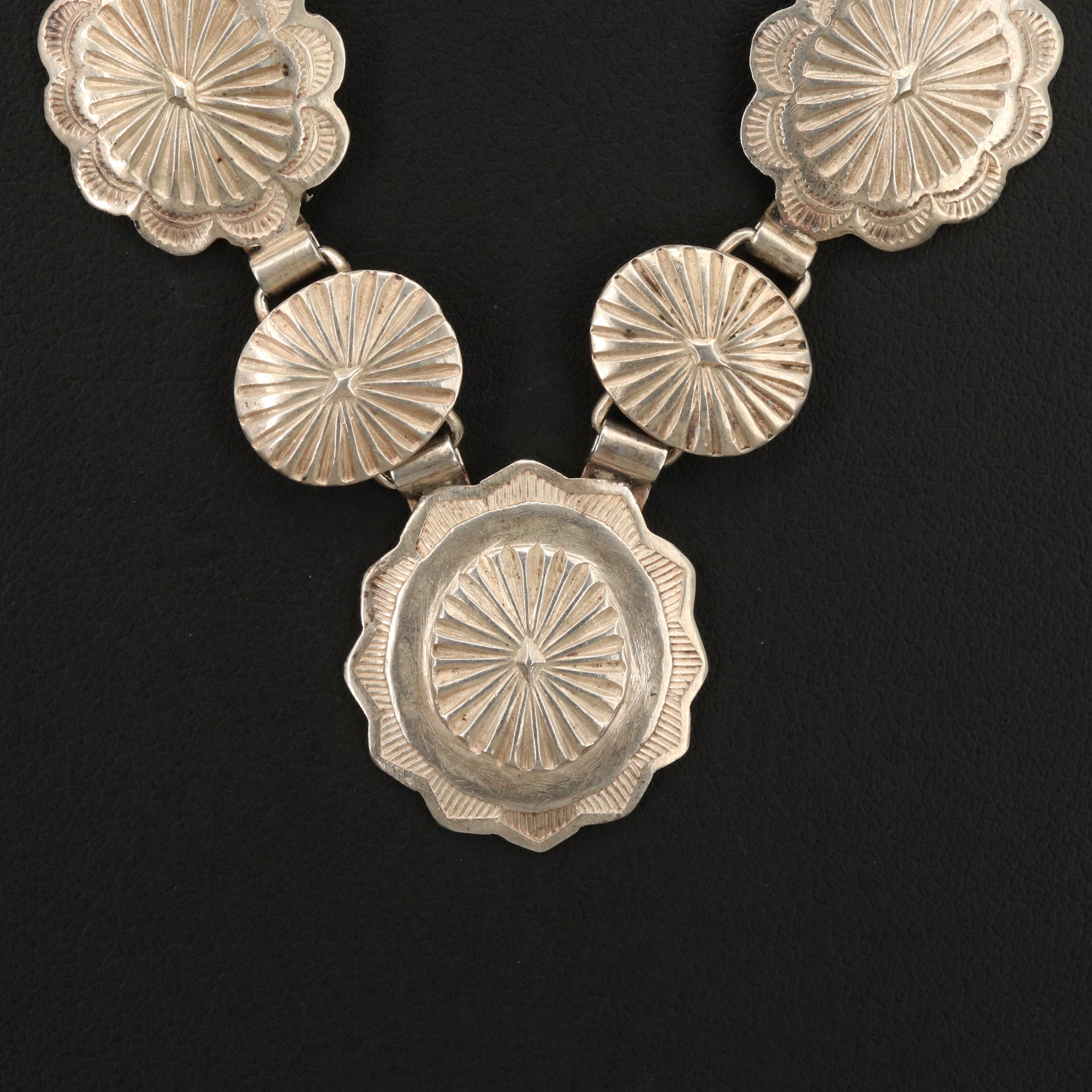 Sterling Concho Necklace