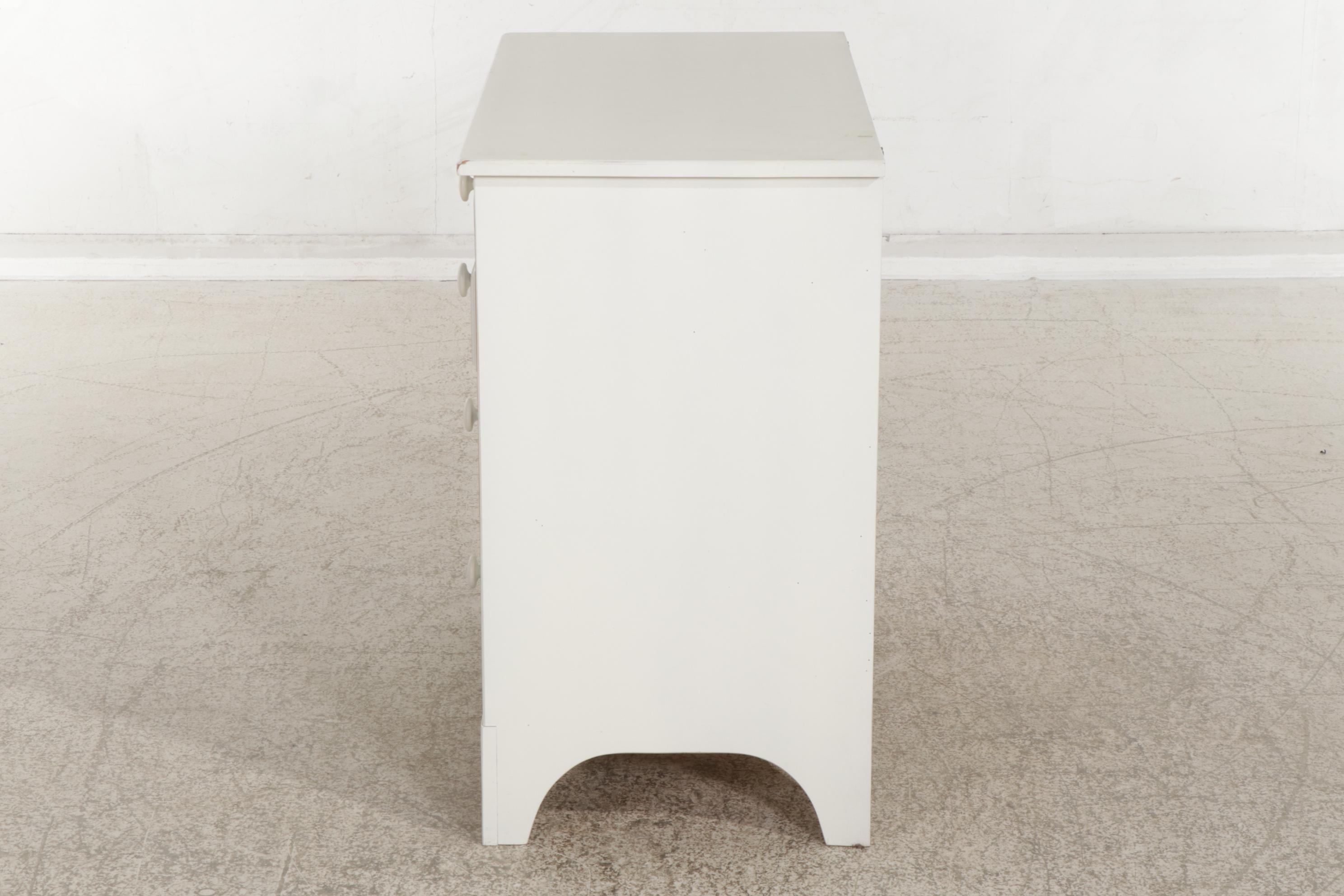Durham Furniture White Painted Wood Chest of Drawers, 21st Century