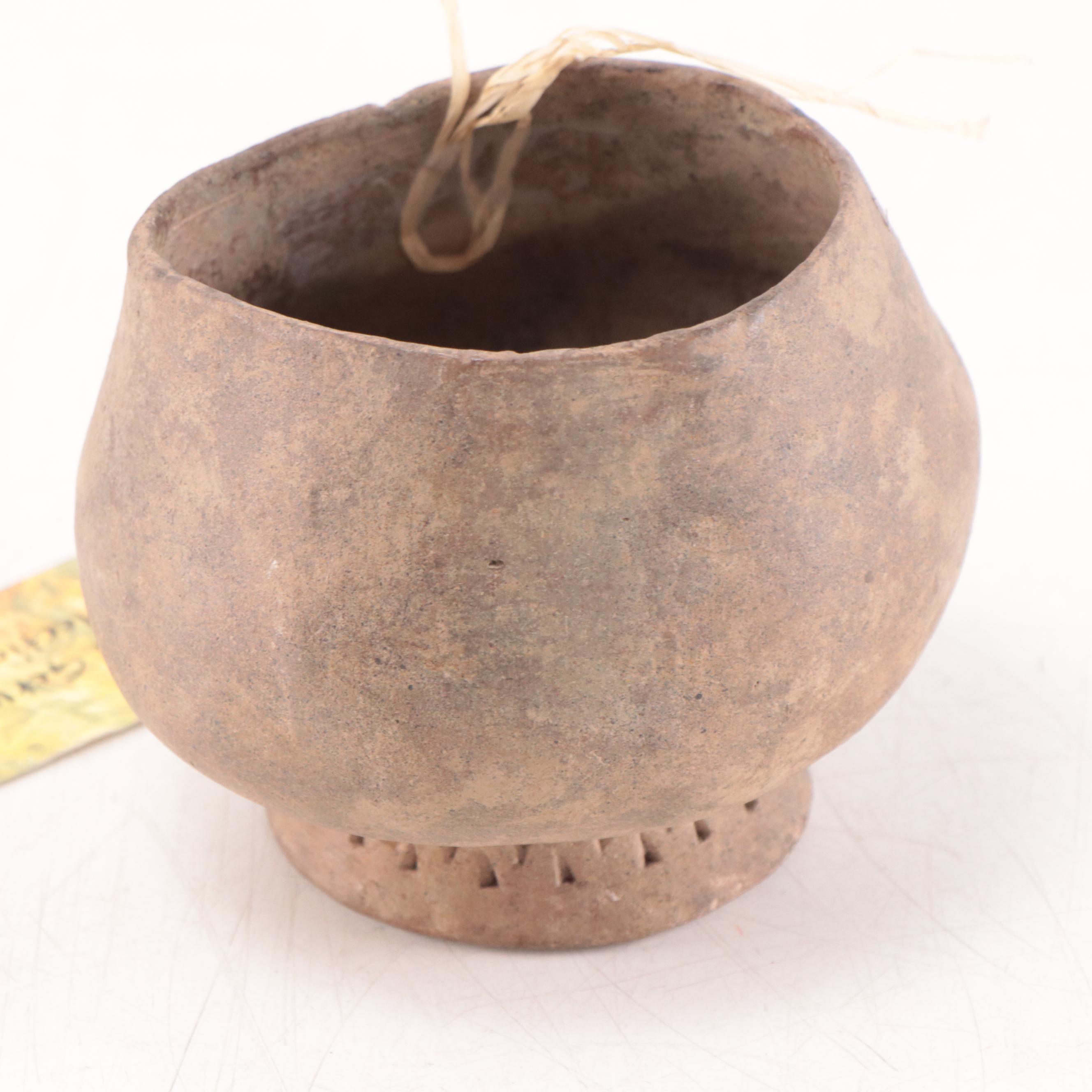 Filipino Excavated Earthenware Iron Age Footed Jar