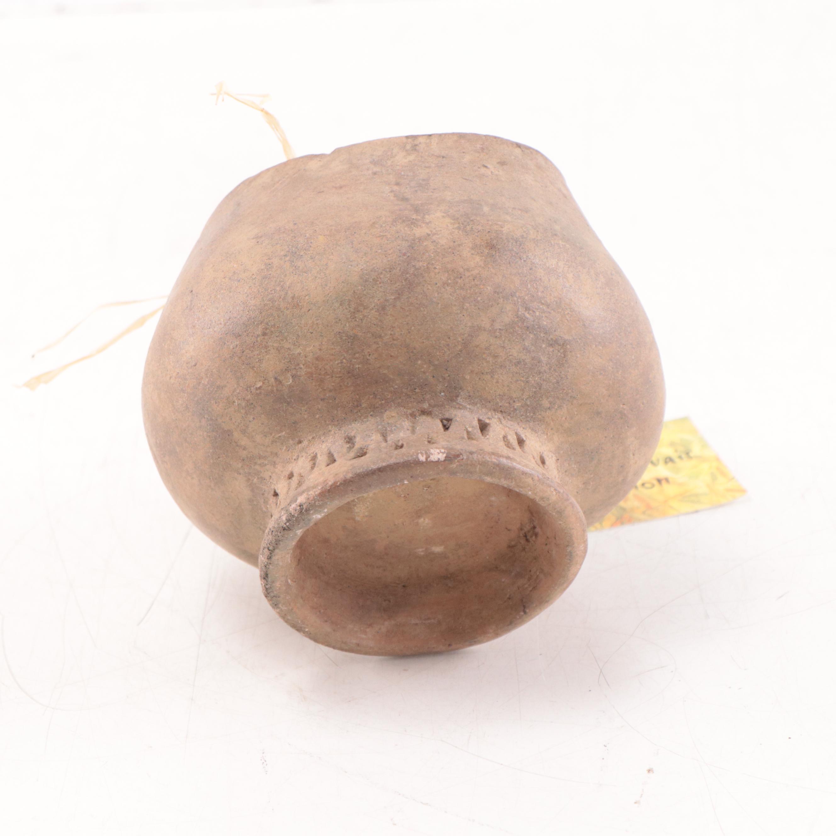 Filipino Excavated Earthenware Iron Age Footed Jar