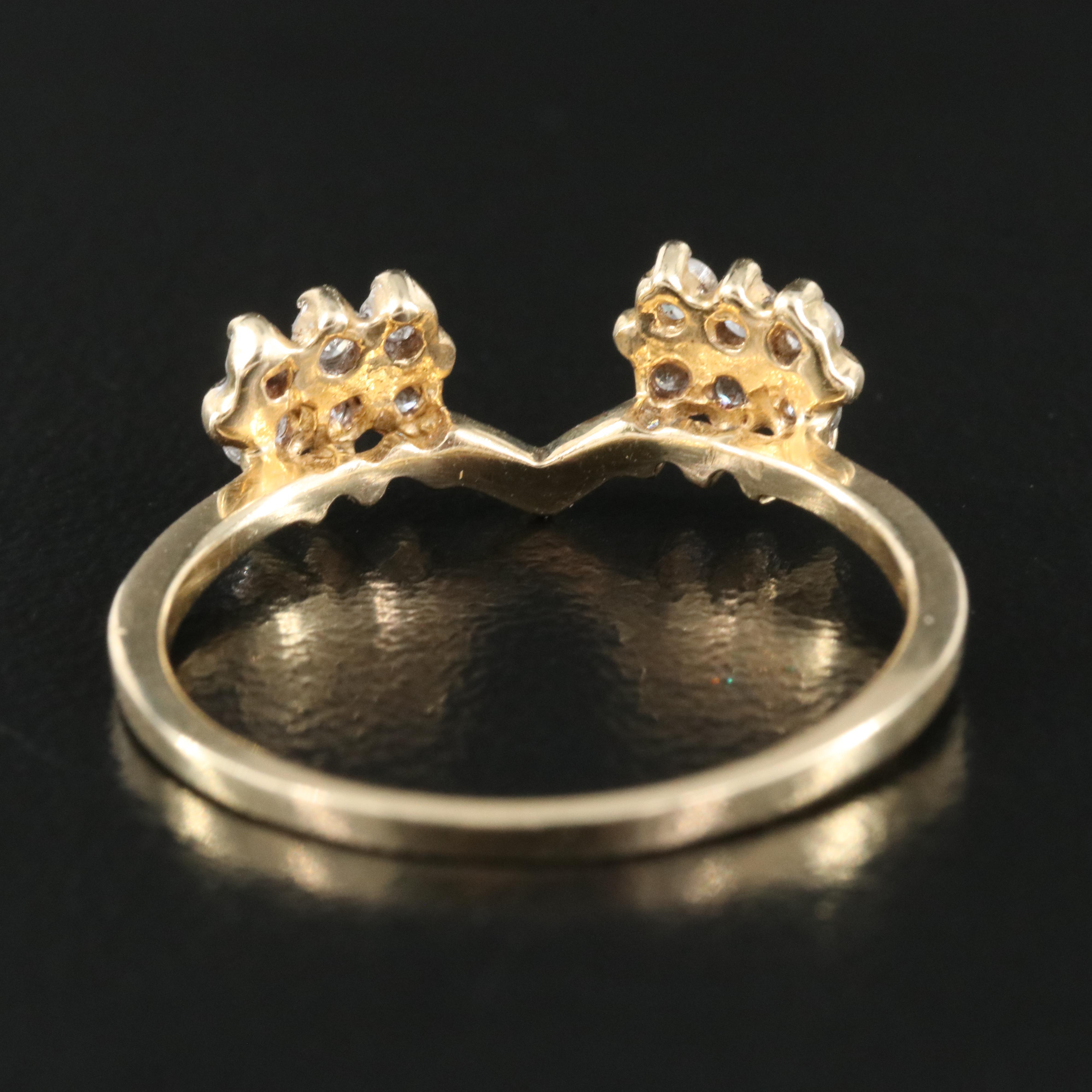 14K 0.24 CTW Diamond Contour Band