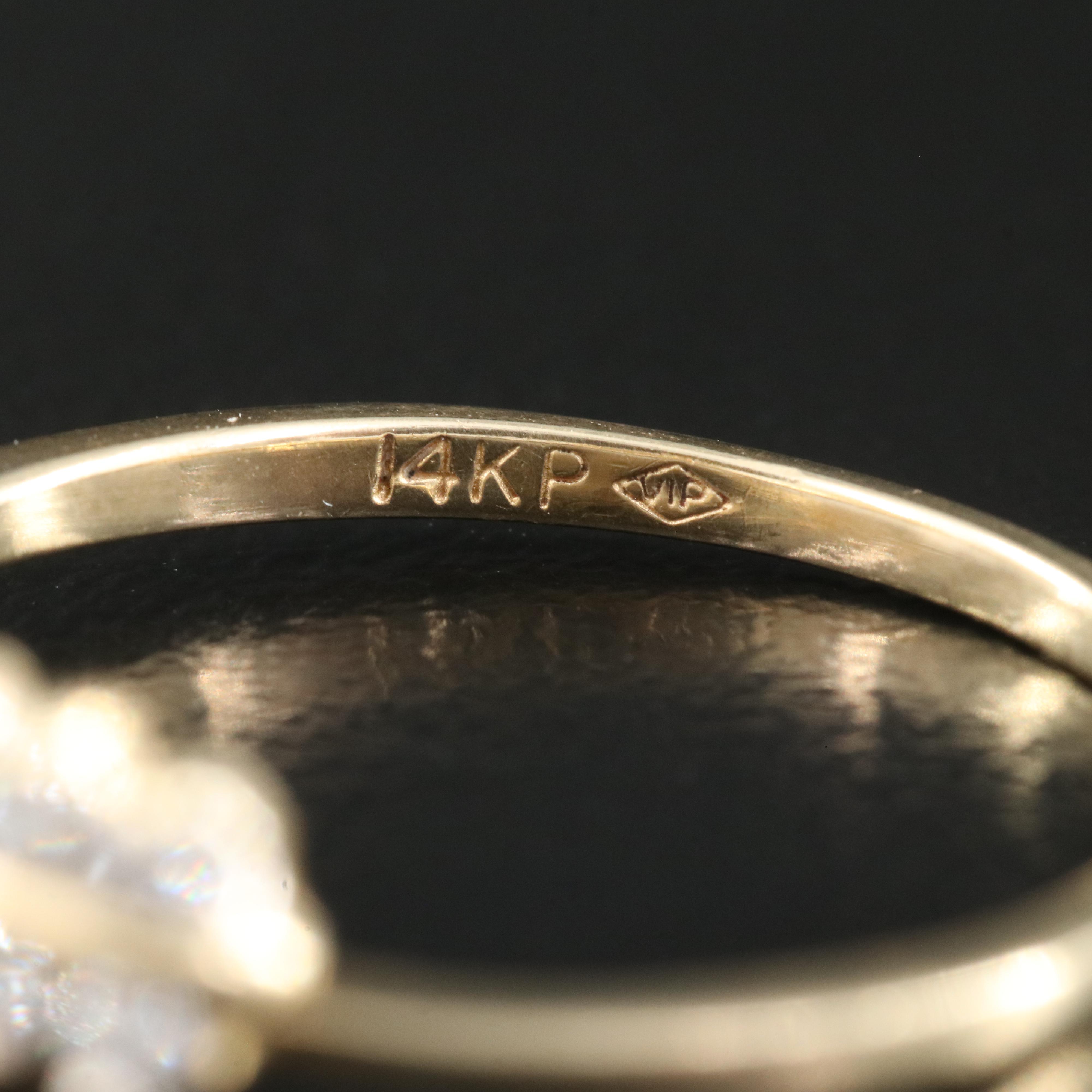 14K 0.24 CTW Diamond Contour Band