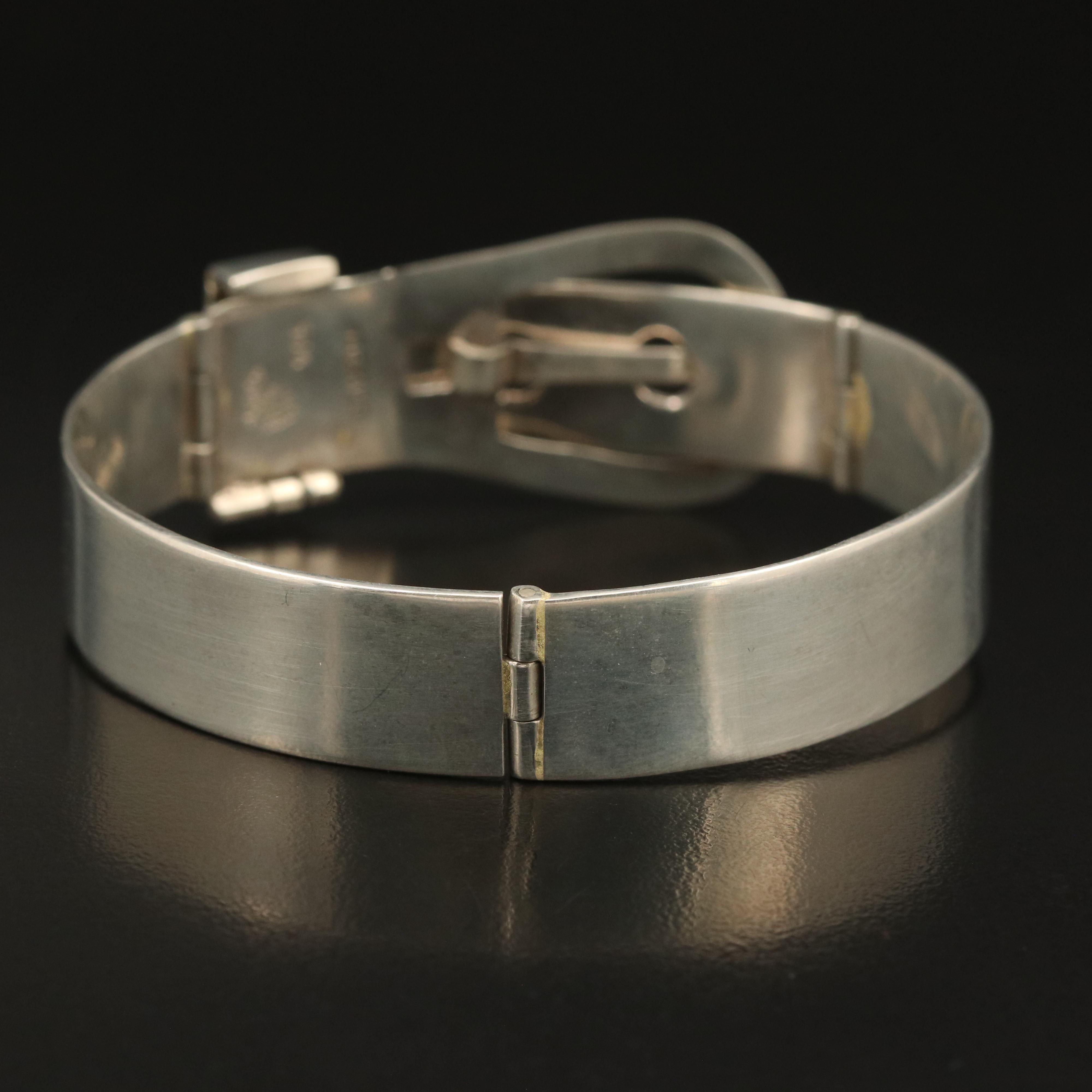 Vintage Sterling Buckle Bracelet