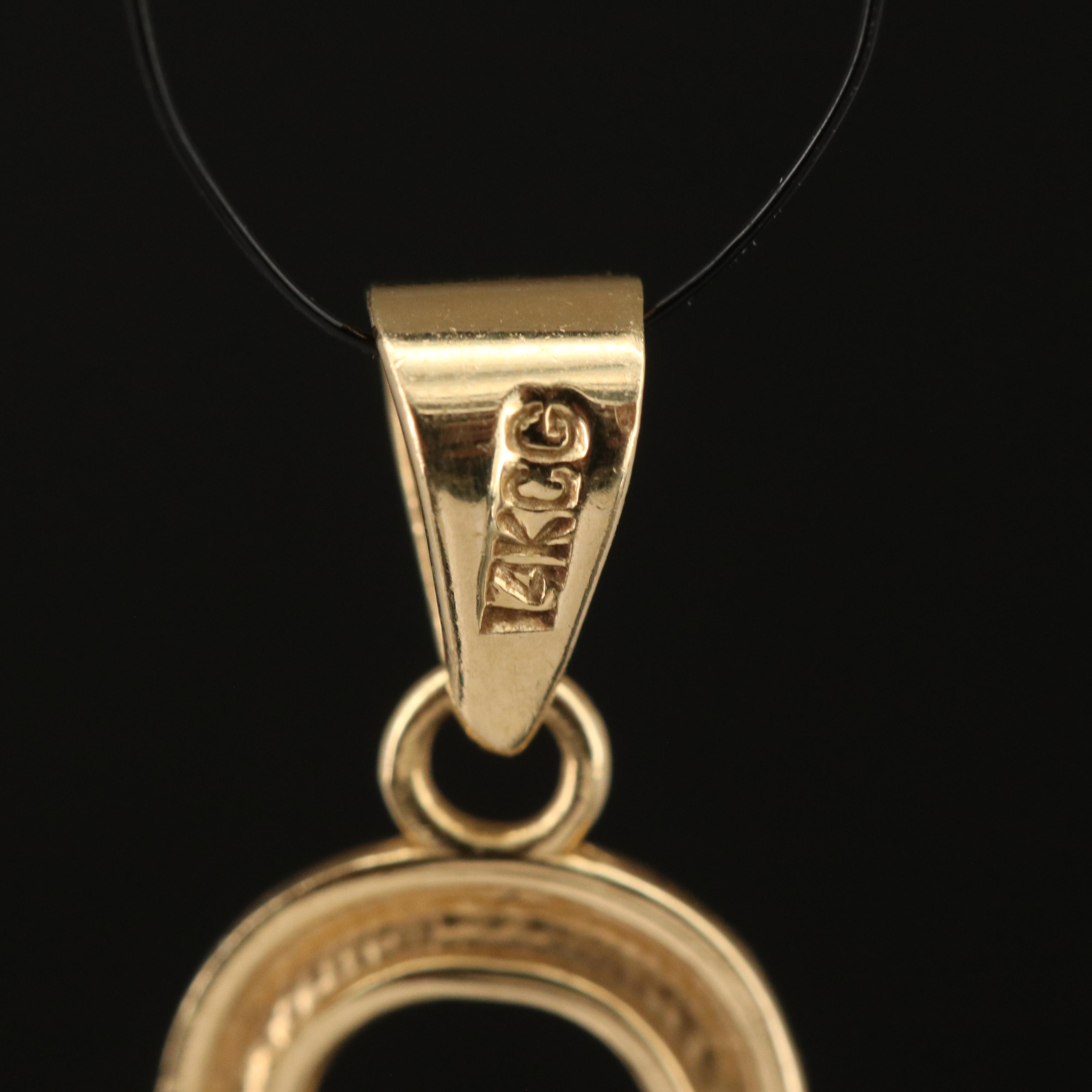 14K Eye of Ra Ankh Pendant
