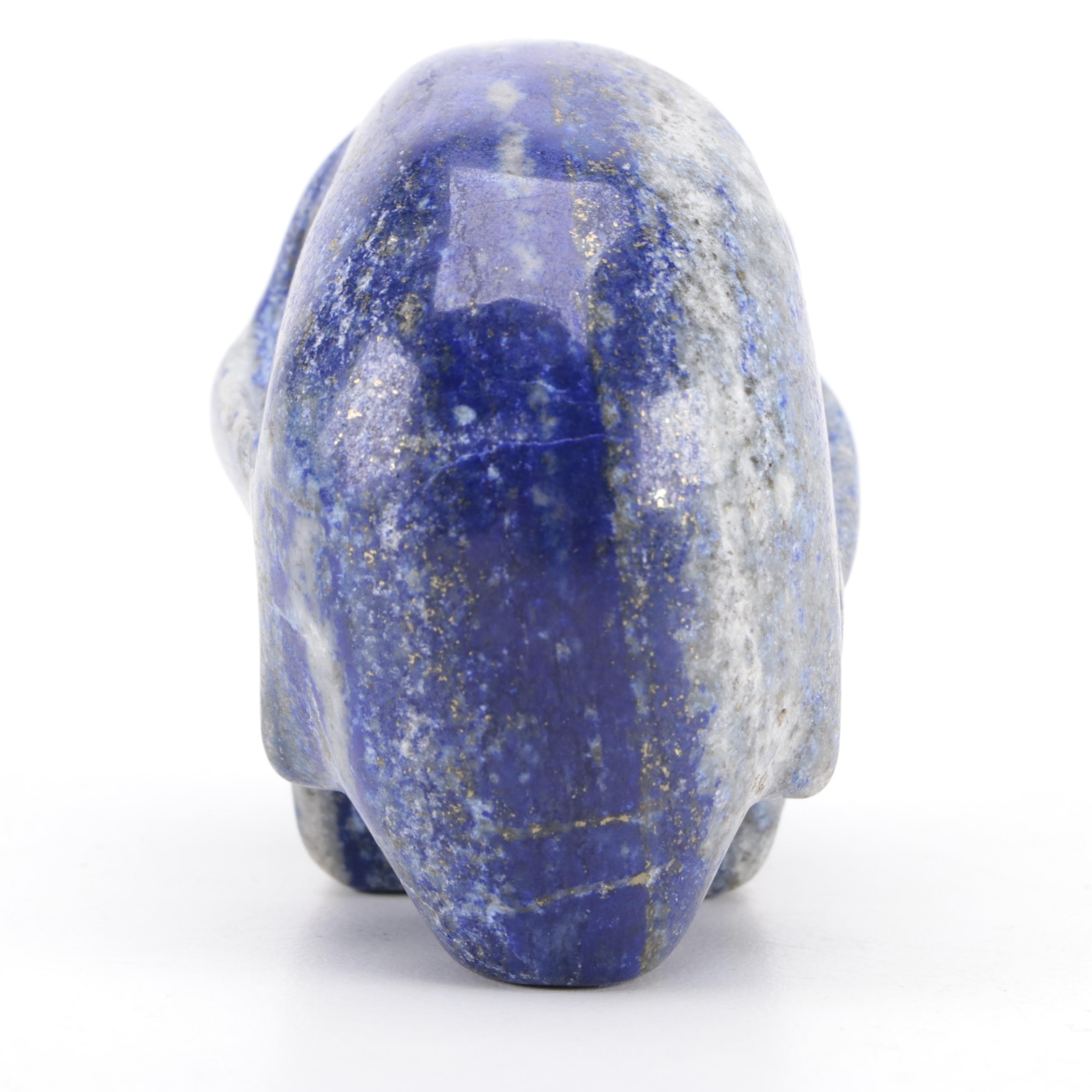 Grand Tour Hand-Carved Lapis Lazuli Skull