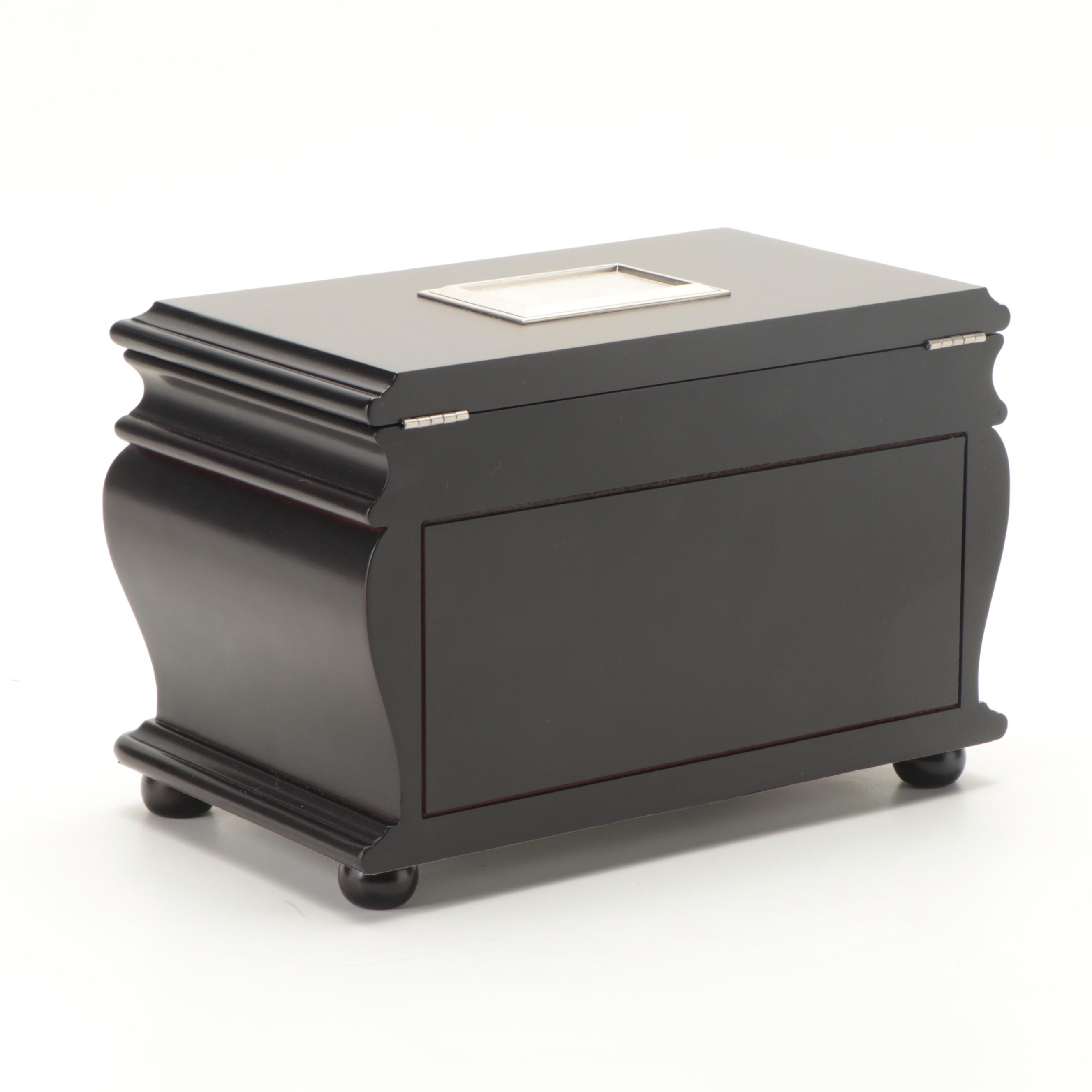 Things Remembered Espresso Finish Three-Drawer Jewelry Box