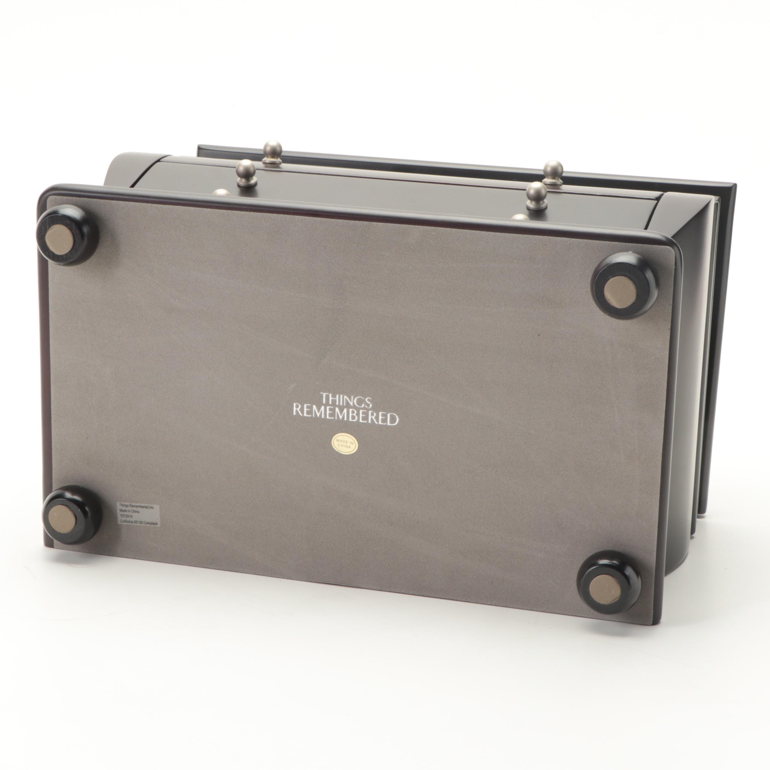 Things Remembered Espresso Finish Three-Drawer Jewelry Box