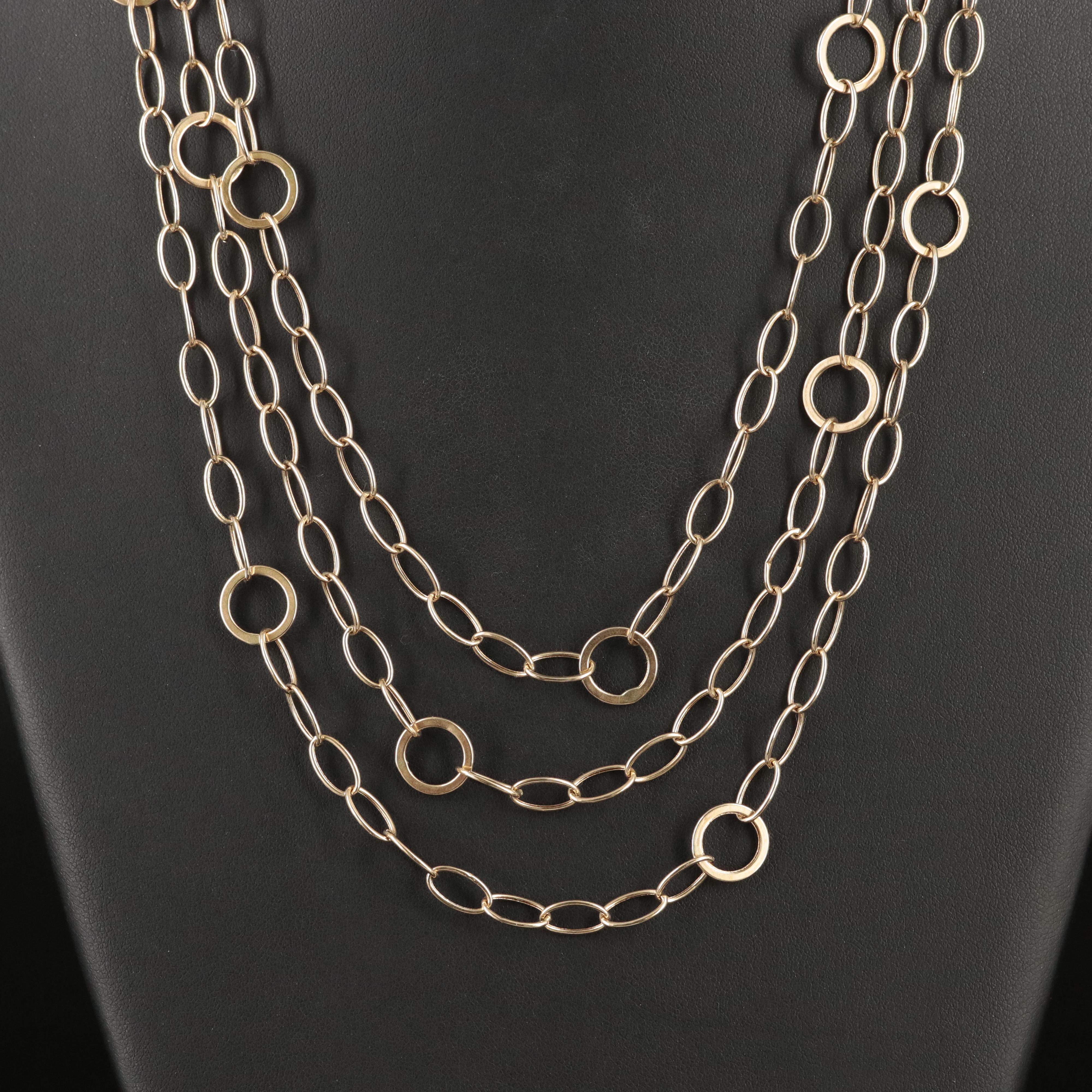14K Oval Link Necklace