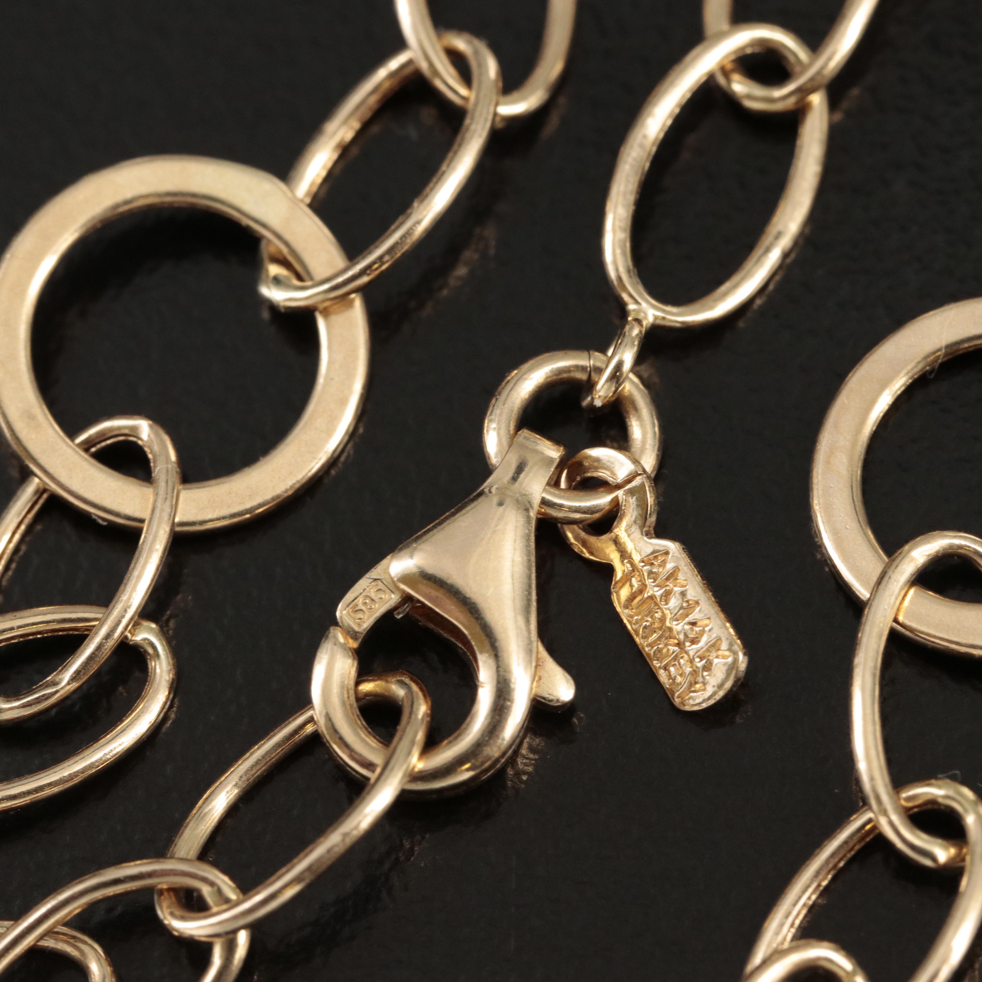 14K Oval Link Necklace