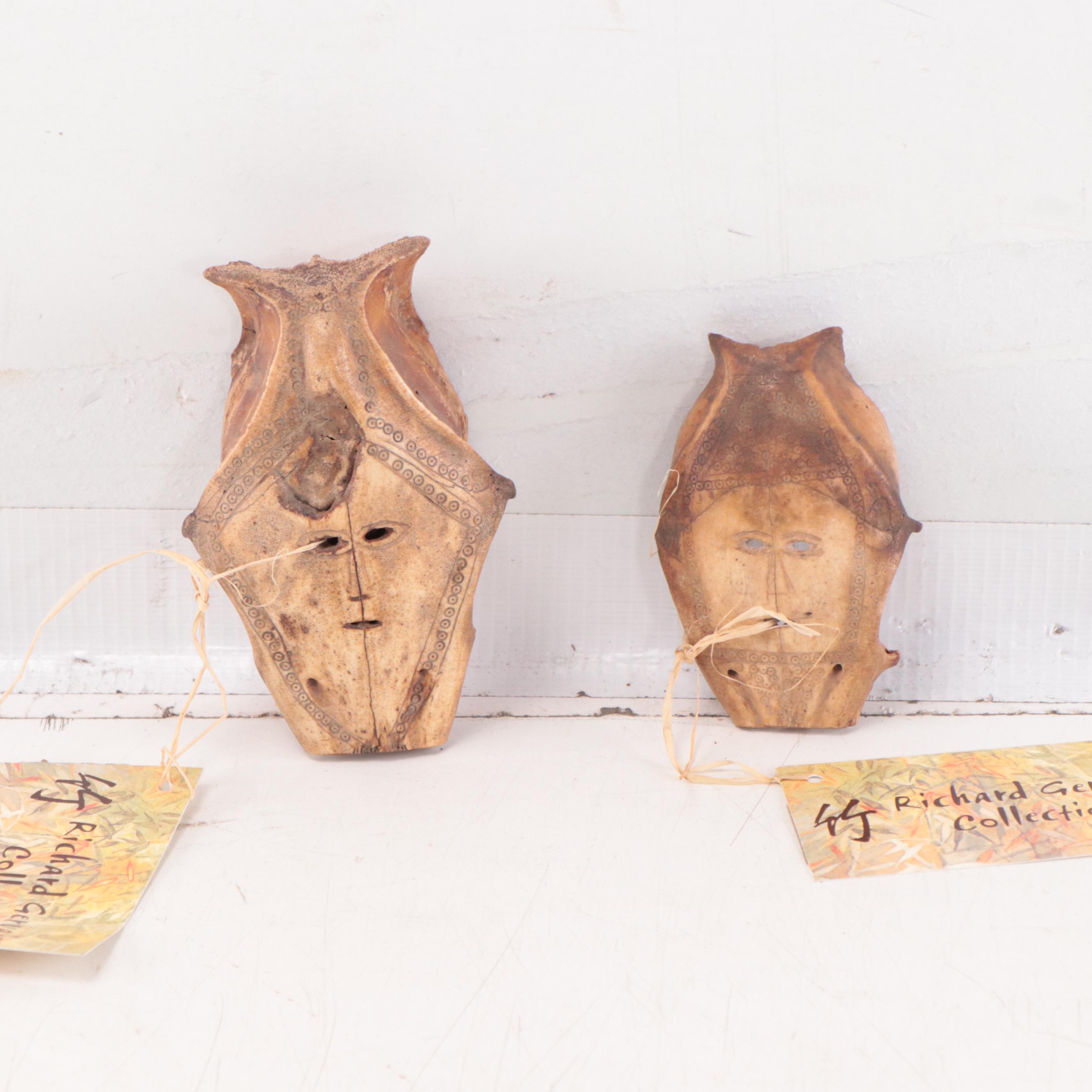 Timor Carved Skull Masks, Mid-20th Century