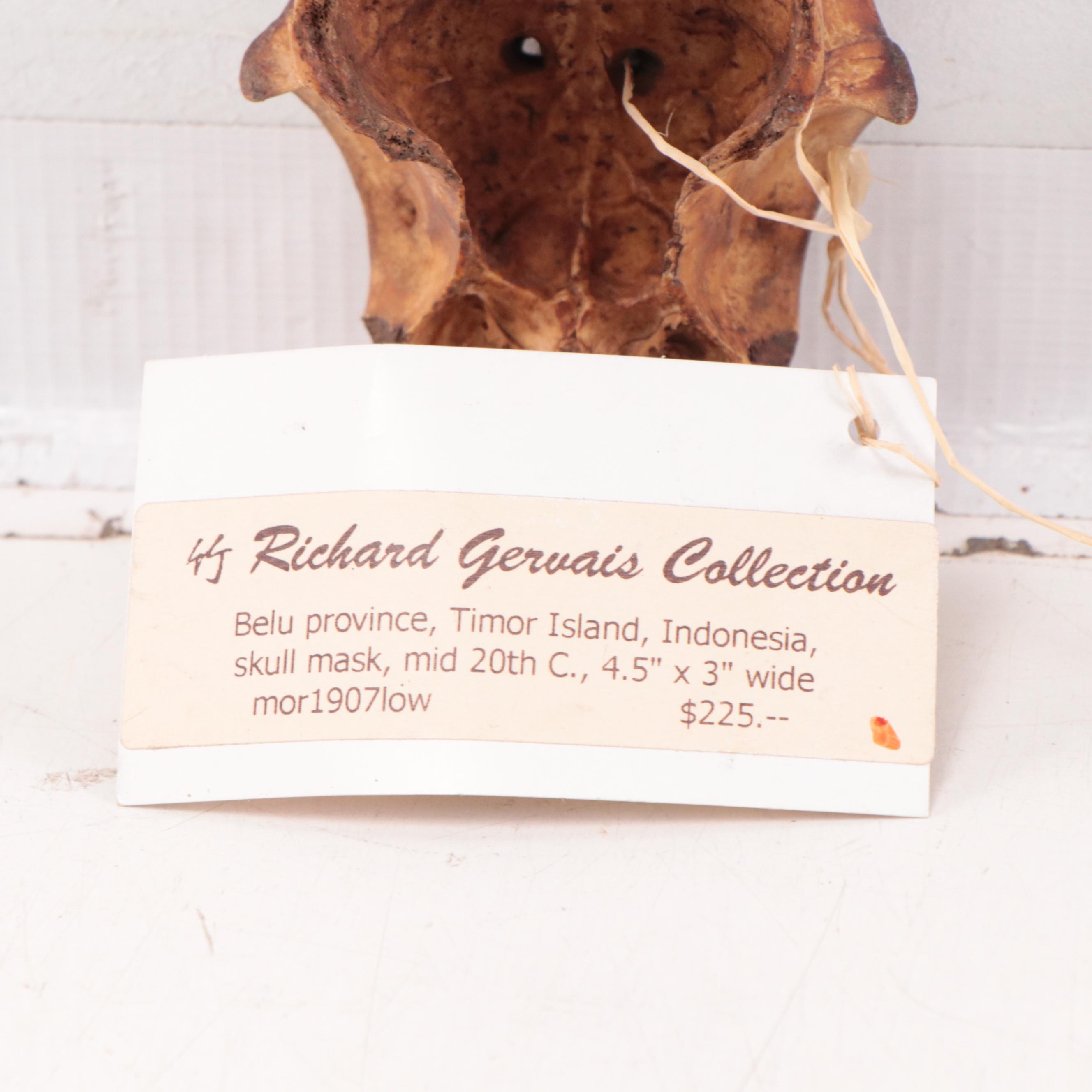 Timor Carved Skull Masks, Mid-20th Century