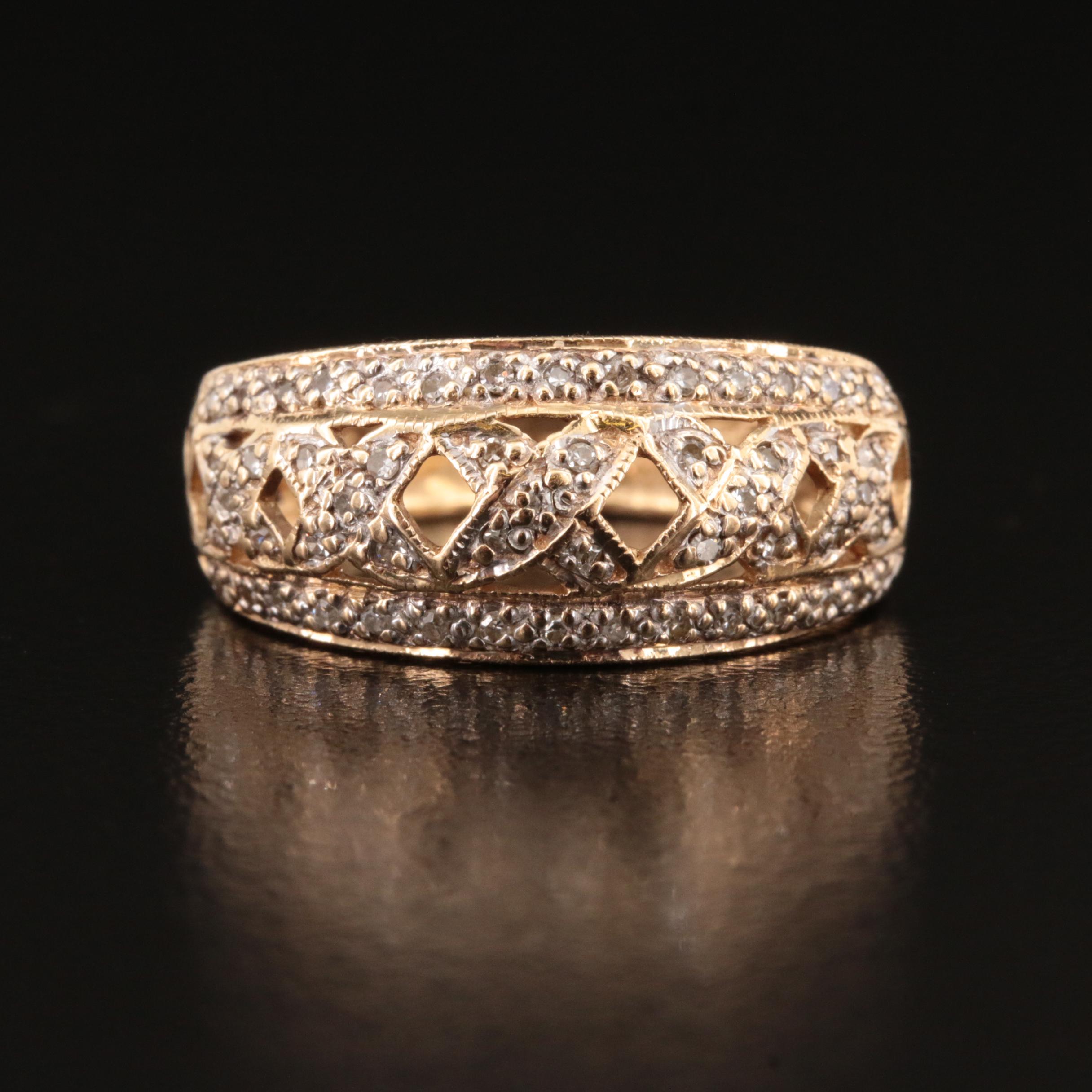 14K 0.18 CTW Diamond Band