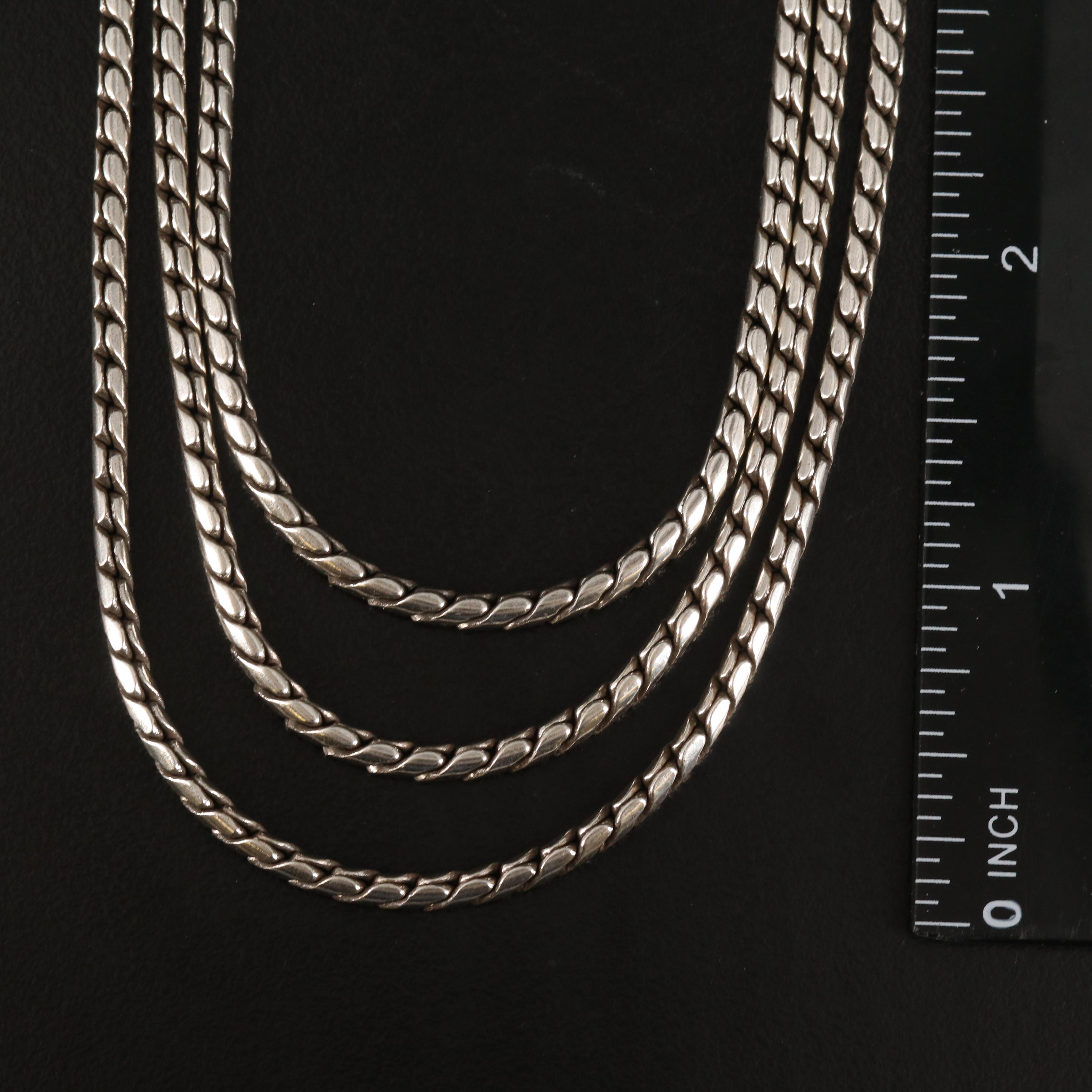 Brighton Rhinestone Triple Strand Necklace