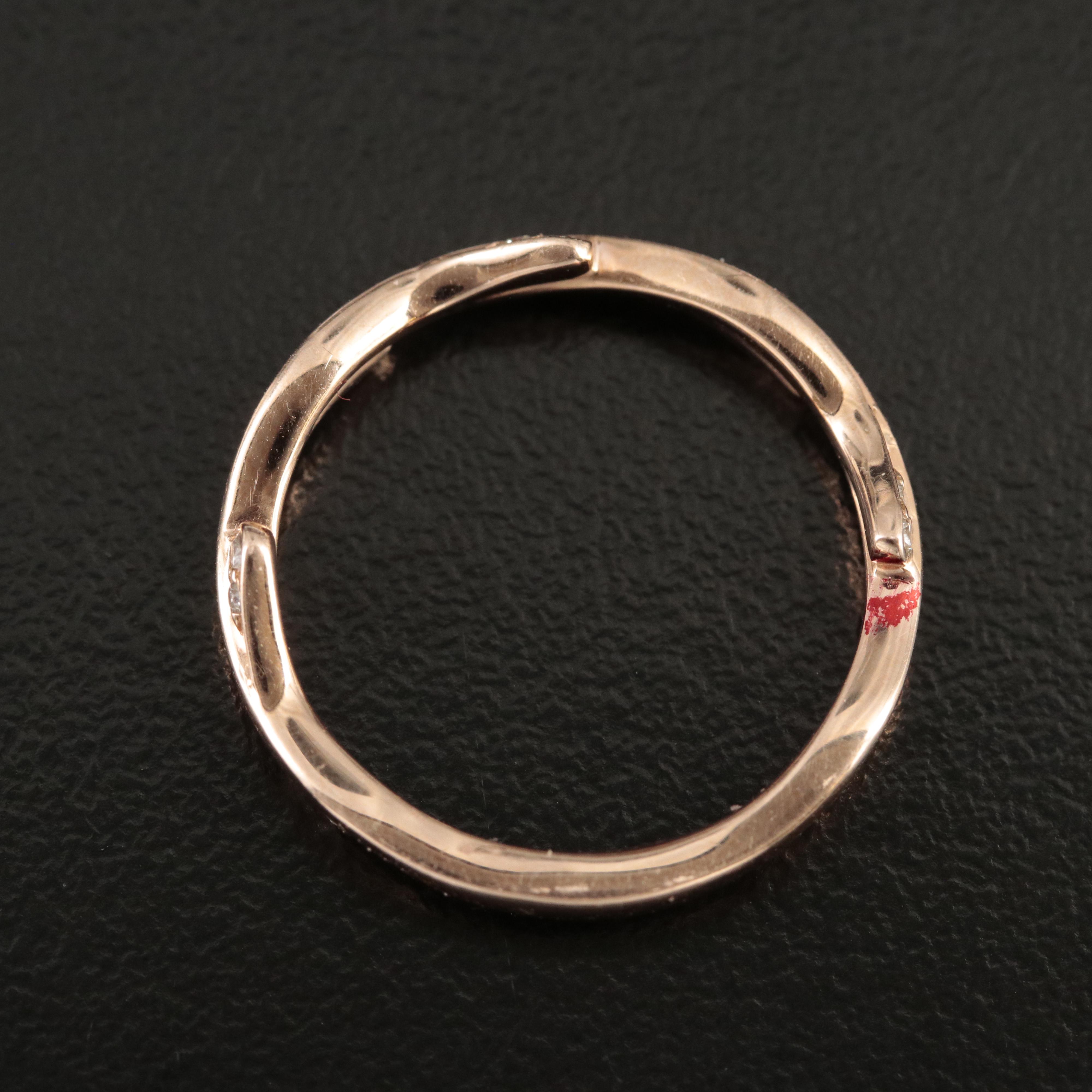 14K Rose Gold 0.10 CTW Diamond Band