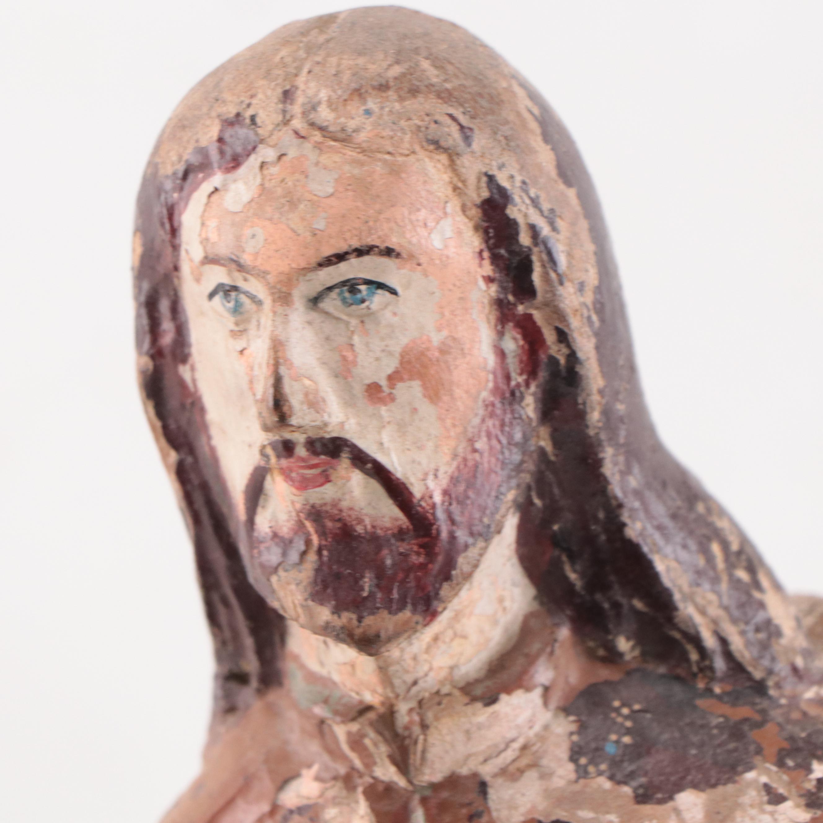 Filipino Painted Wood St. Roch Figure, Late 19th Century