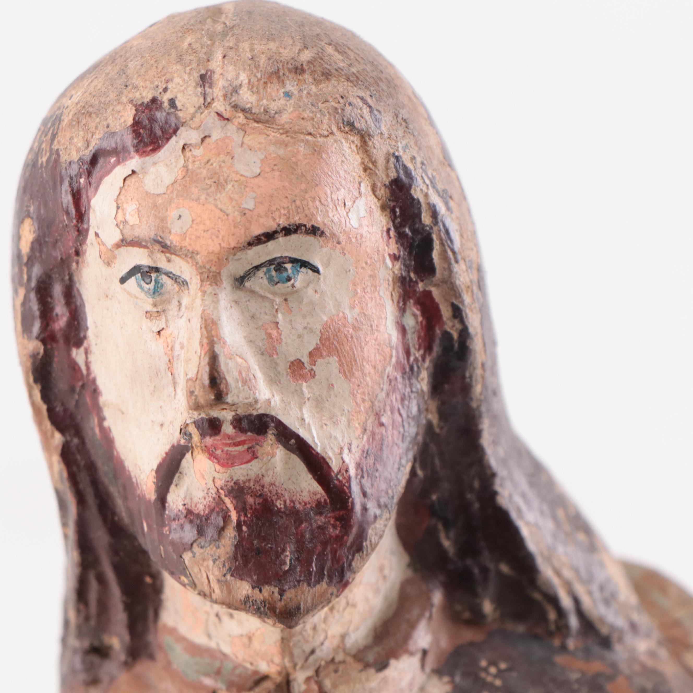 Filipino Painted Wood St. Roch Figure, Late 19th Century