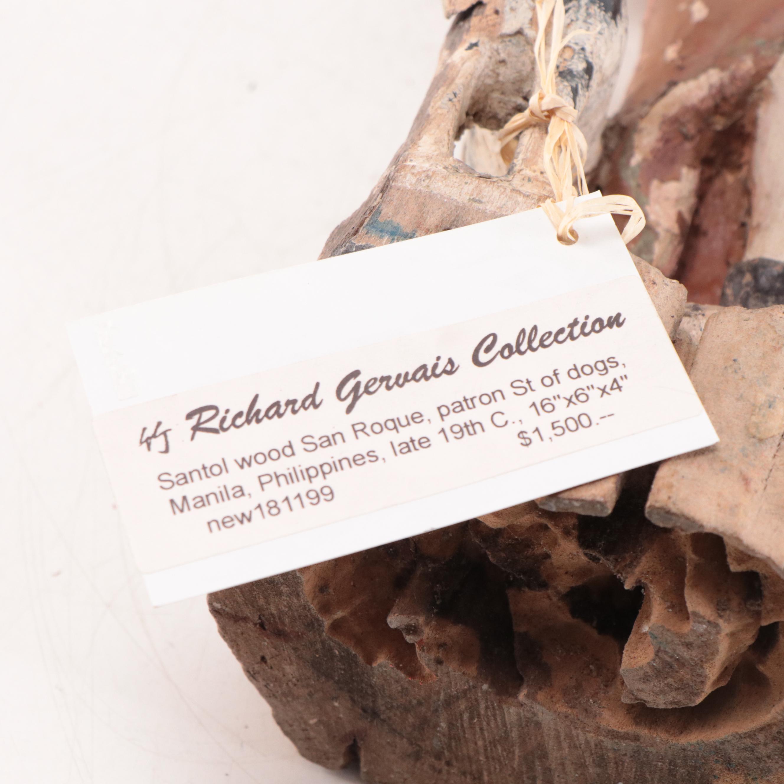 Filipino Painted Wood St. Roch Figure, Late 19th Century