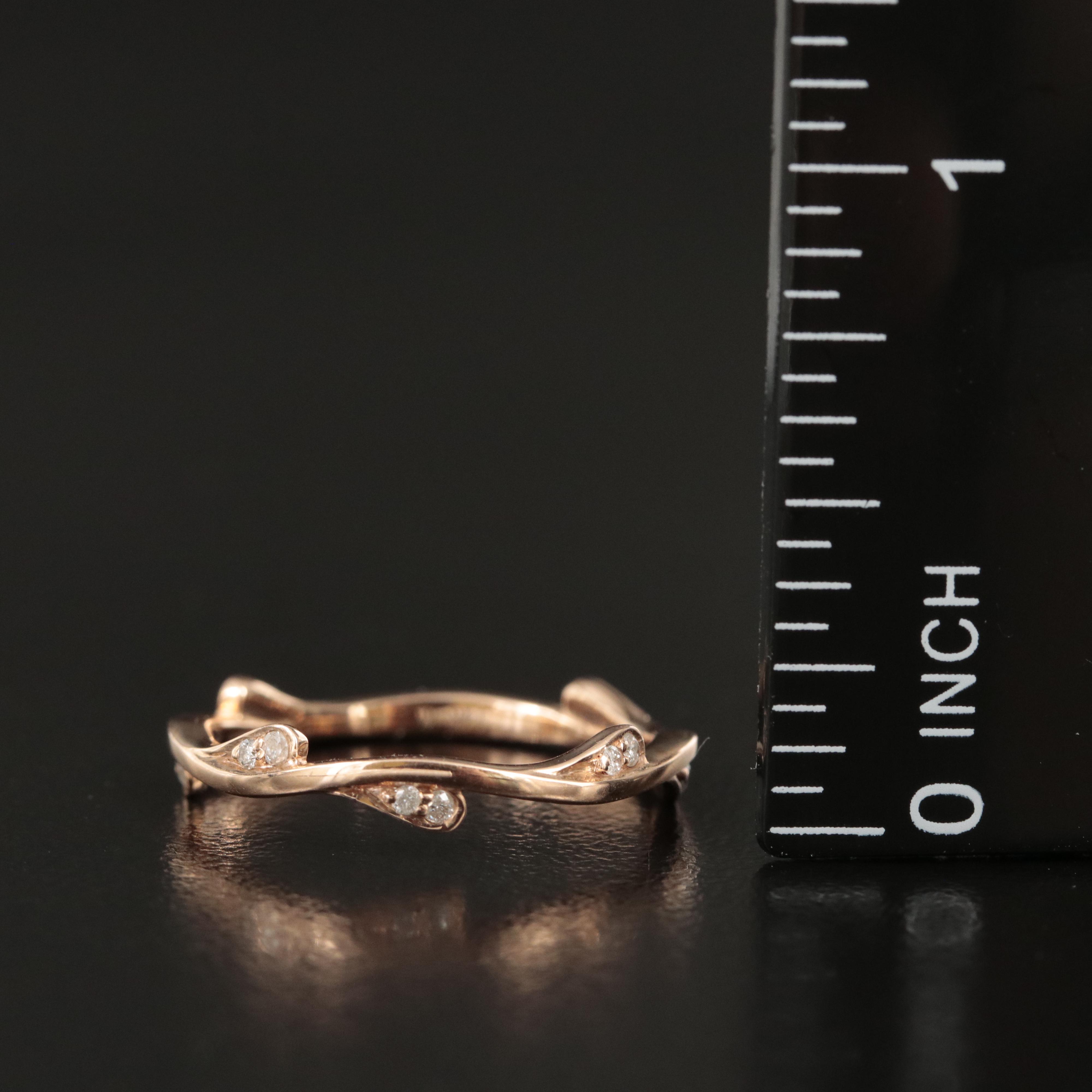 14K Rose Gold 0.10 CTW Diamond Ring