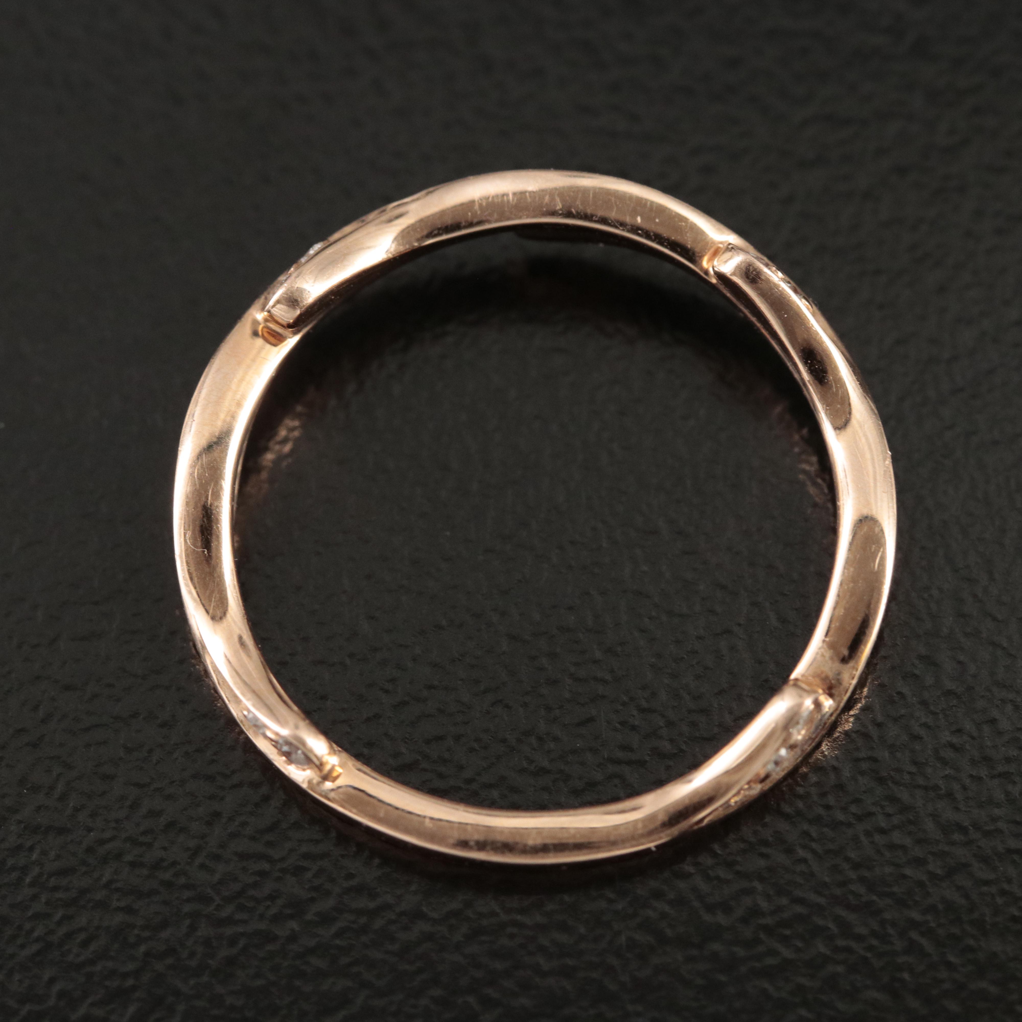 14K Rose Gold 0.10 CTW Diamond Ring