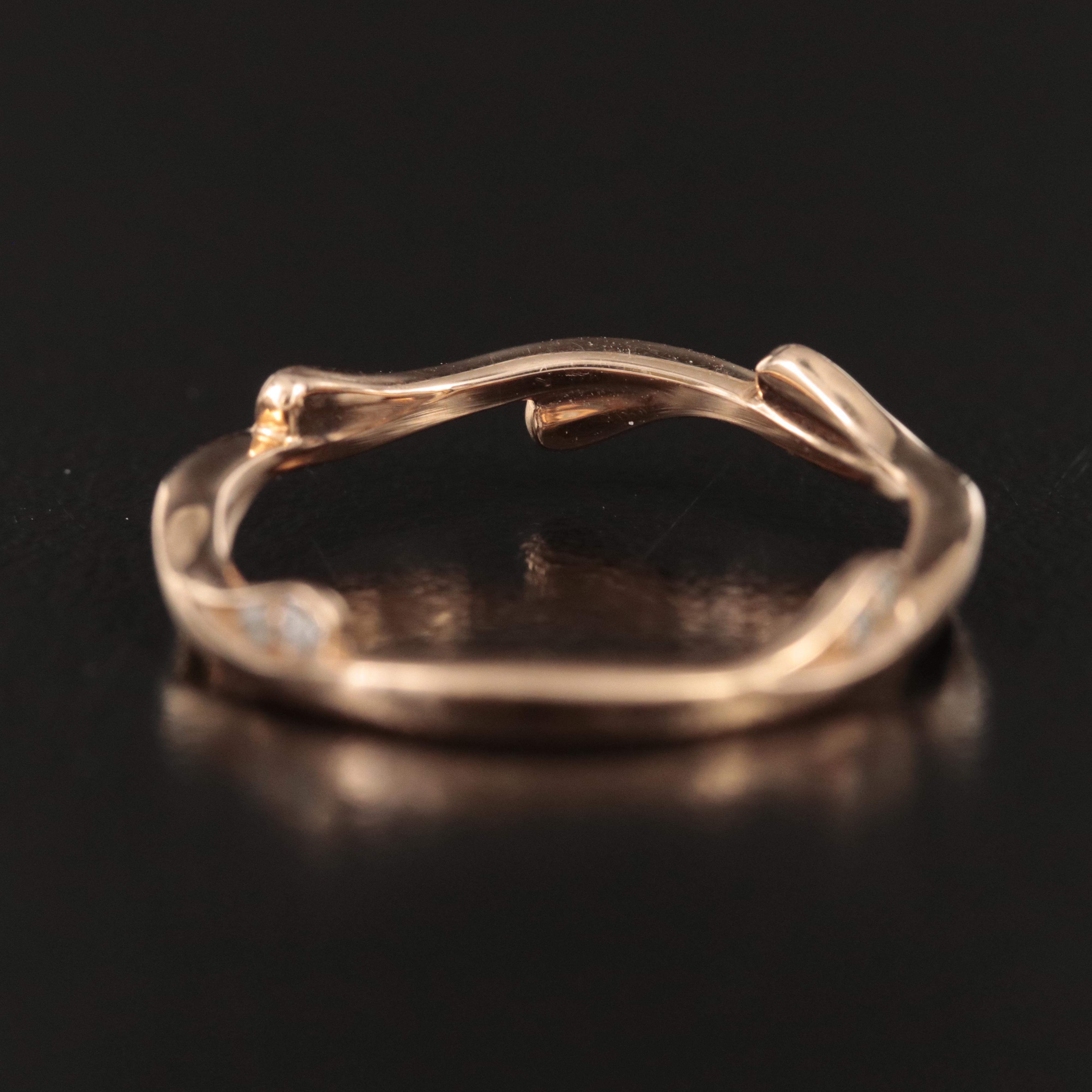 14K Rose Gold 0.10 CTW Diamond Ring