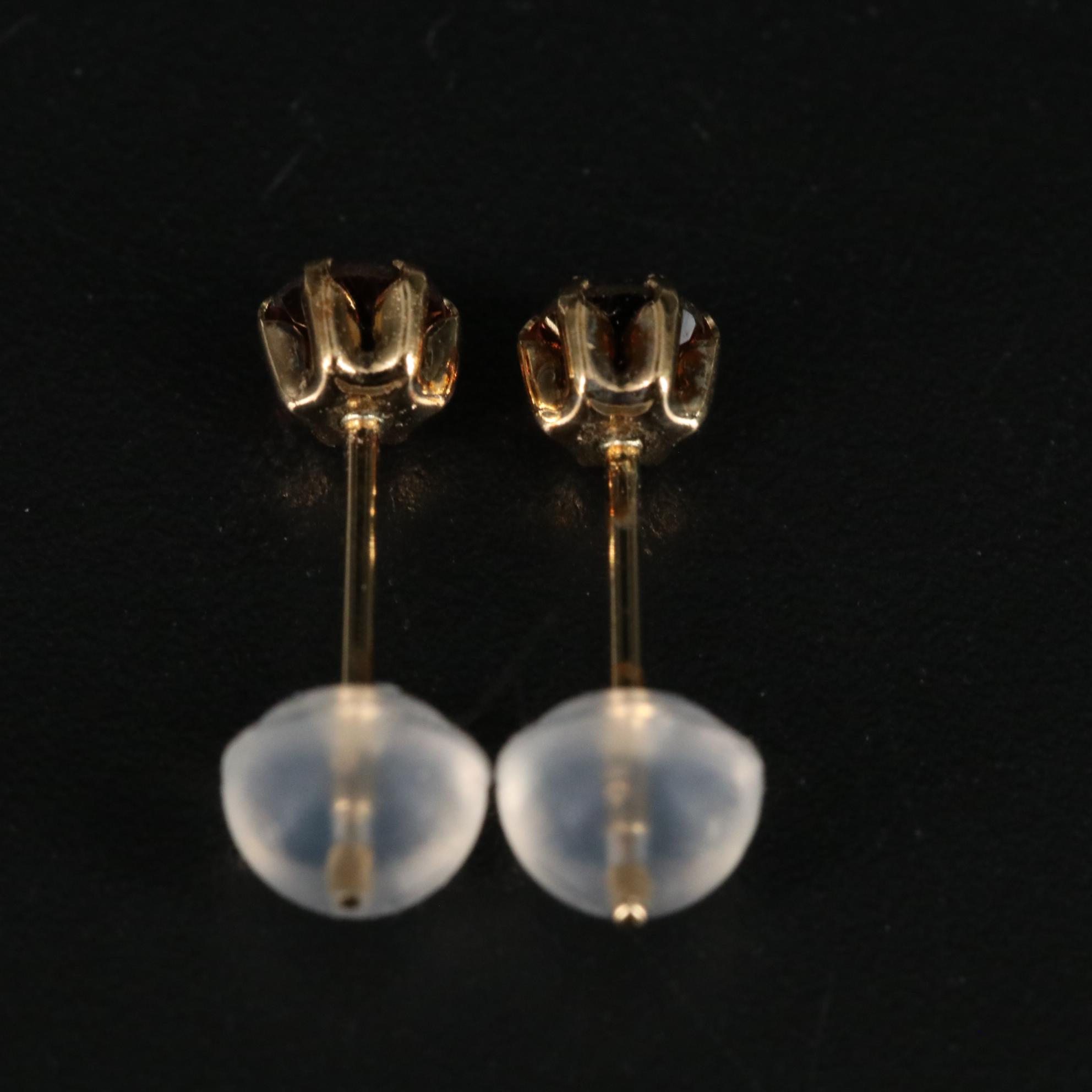 18K Rubellite Stud Earrings