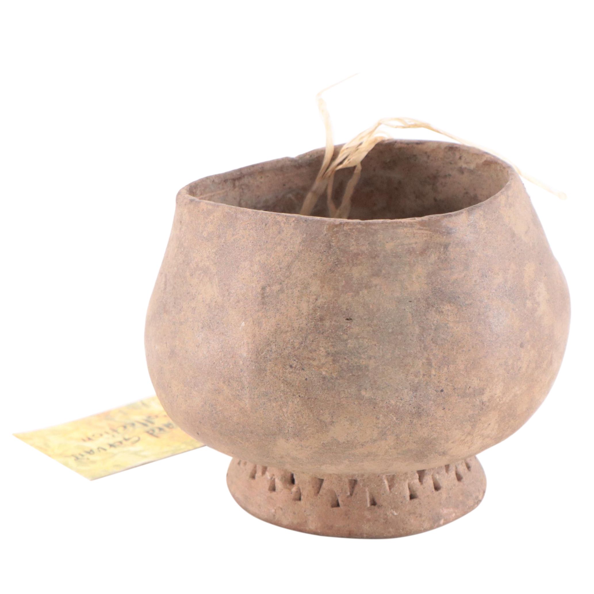 Filipino Excavated Earthenware Iron Age Footed Jar