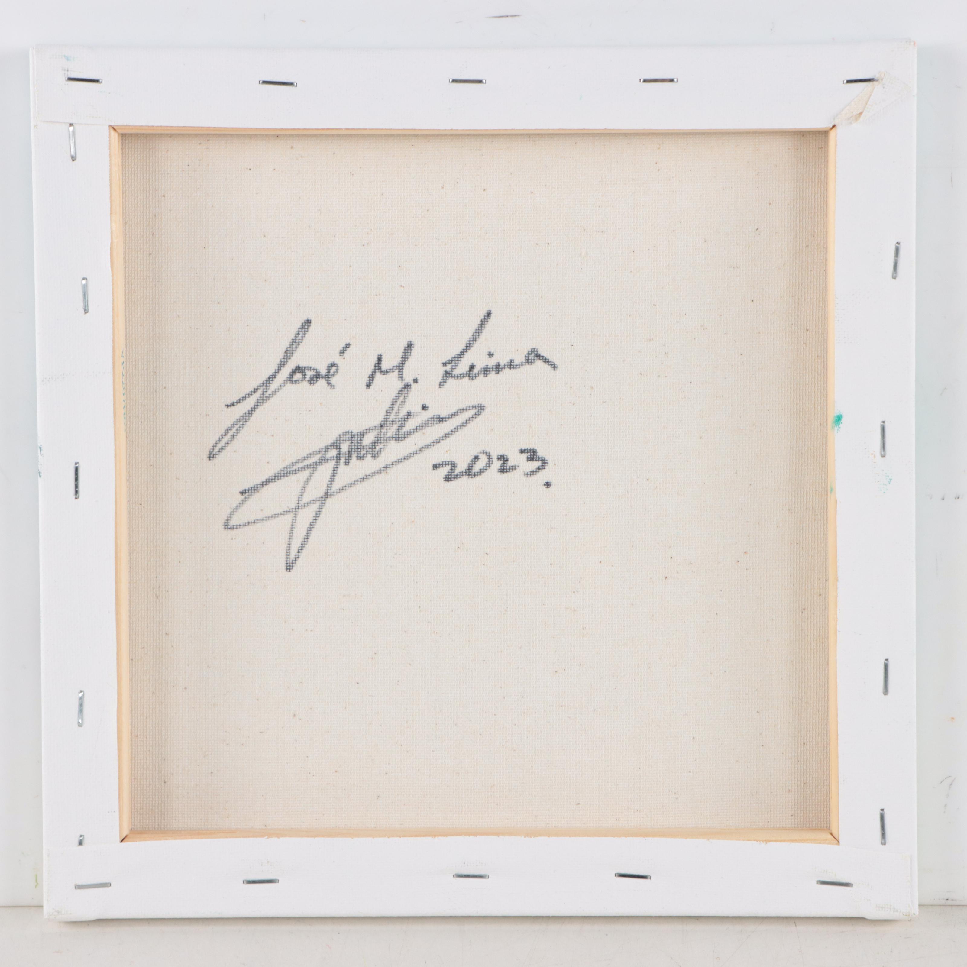 José M. Lima Floral Still Life Oil Painting, 2023