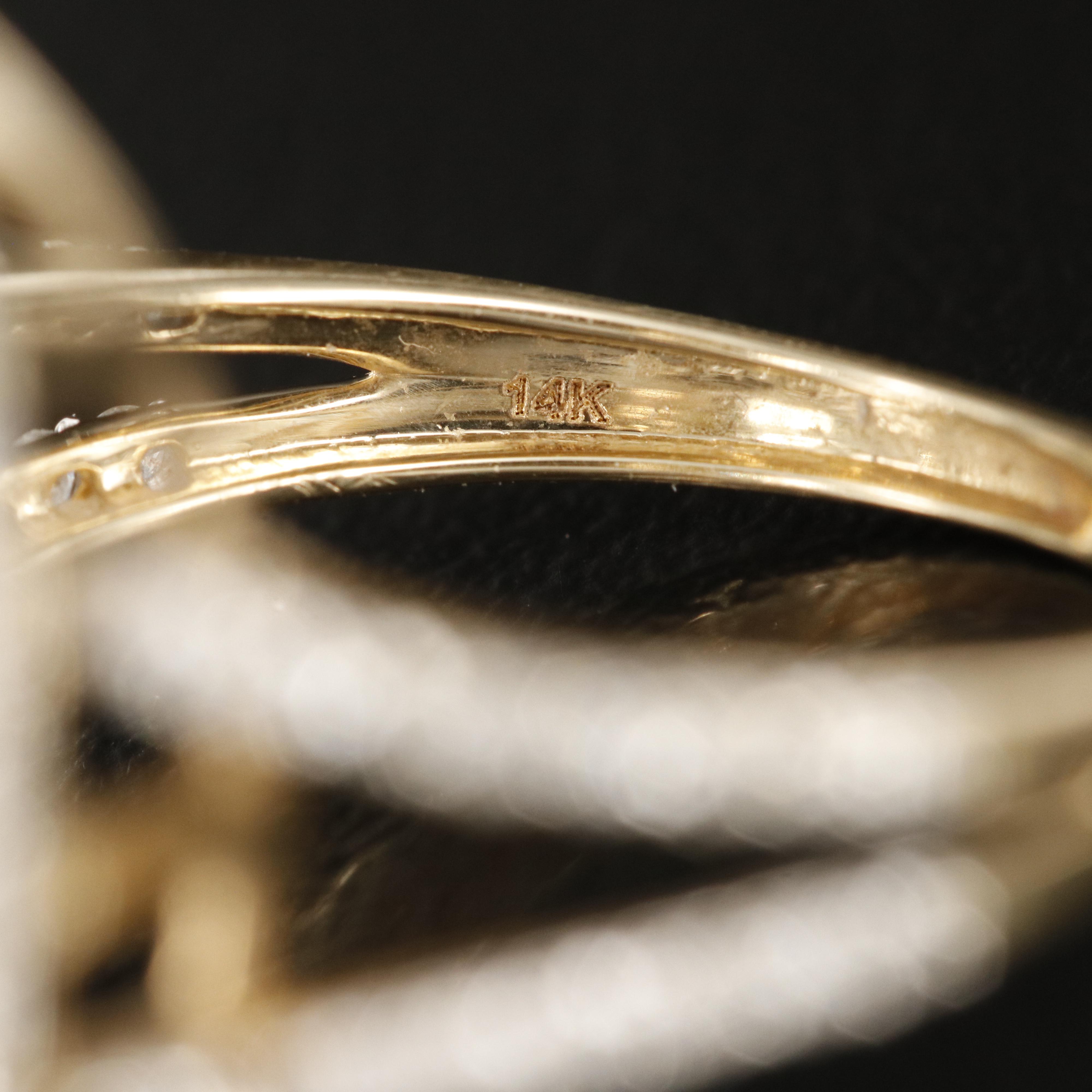 14K Prasiolite and Diamond Ring