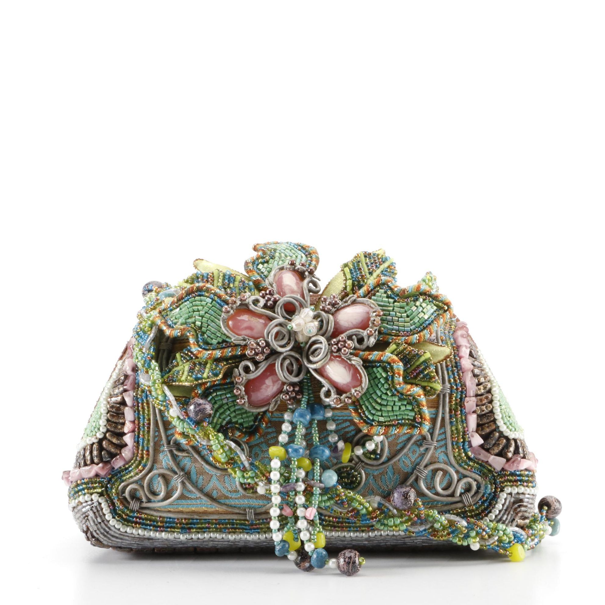 Mary Frances Embellished Floral Shoulder Bag