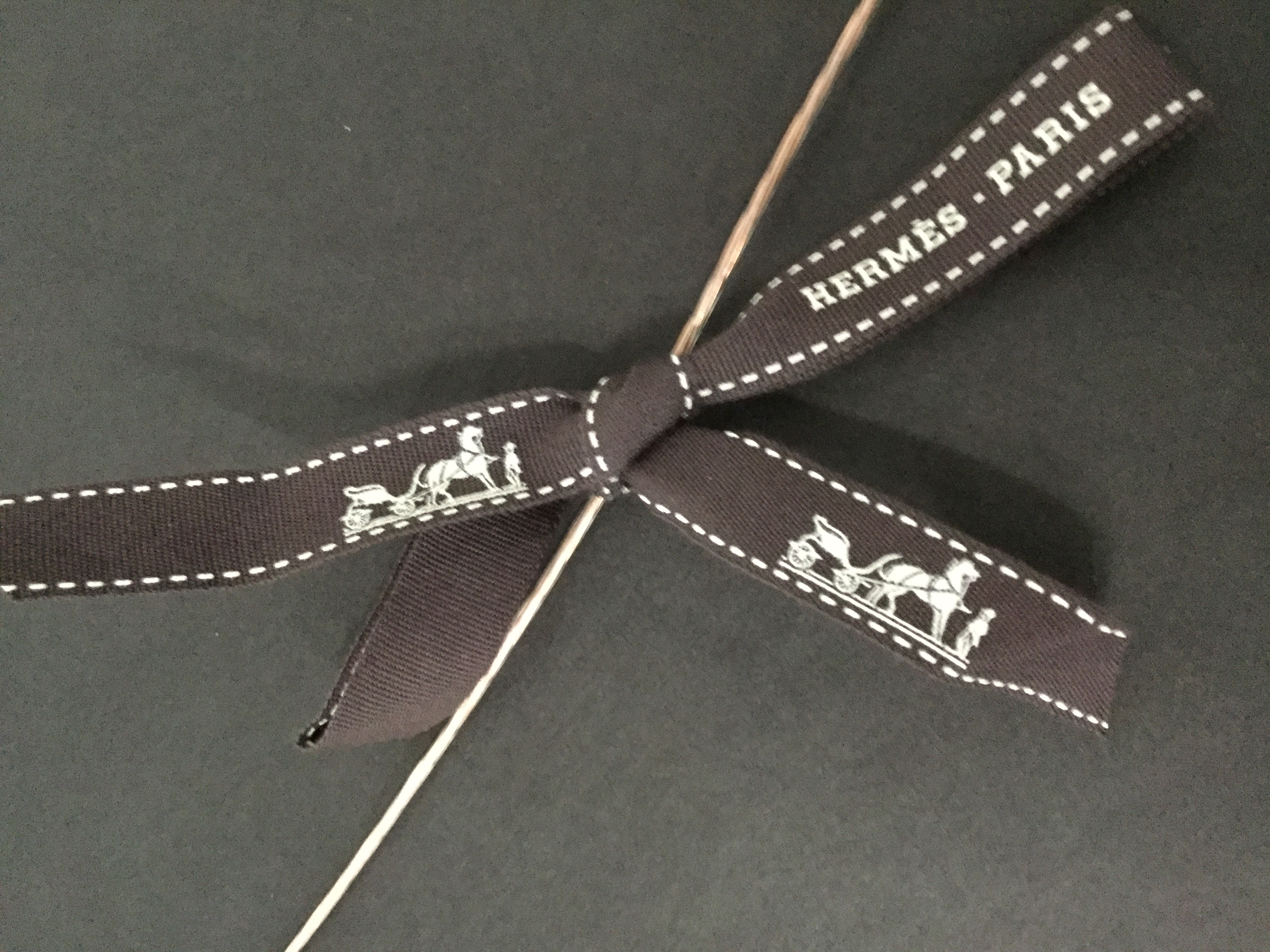 Framed Hermès "Brides de Gala a Pois" Bandana 55 in Silk Twill