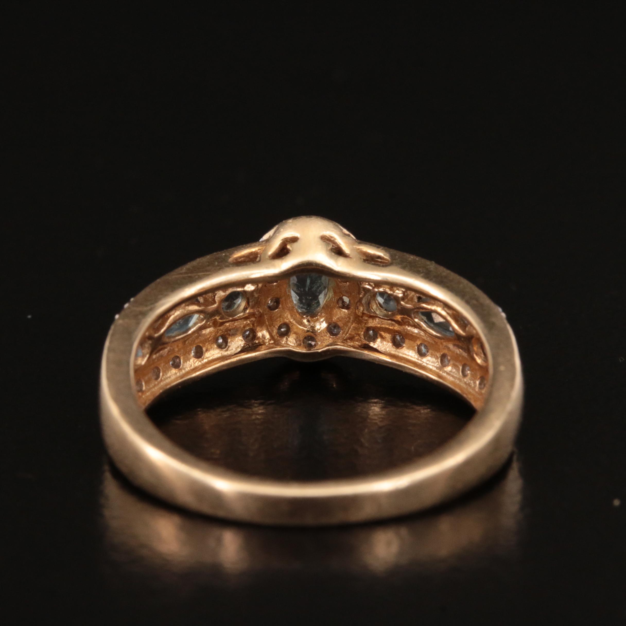 14K Alexandrite and Diamond Ring