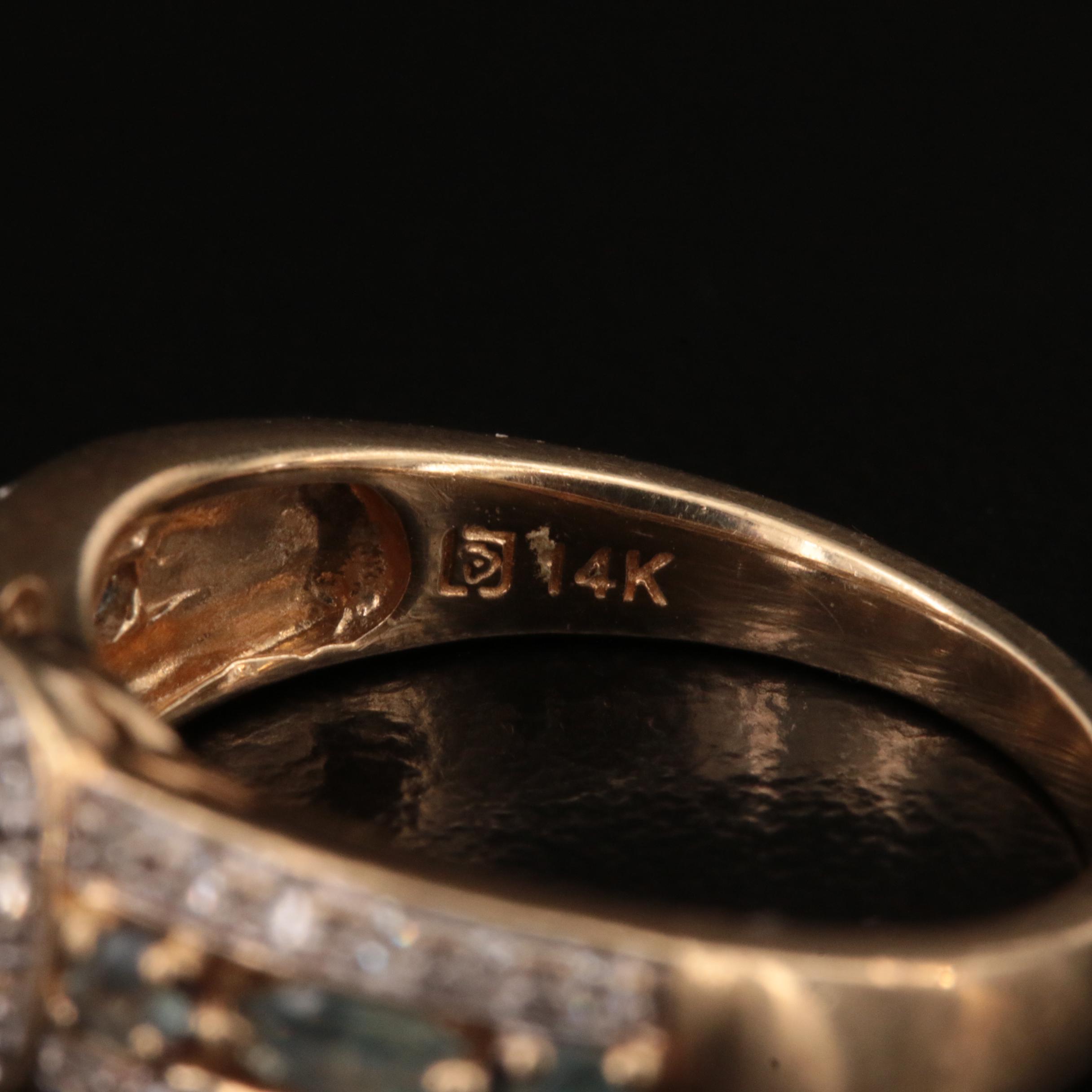 14K Alexandrite and Diamond Ring