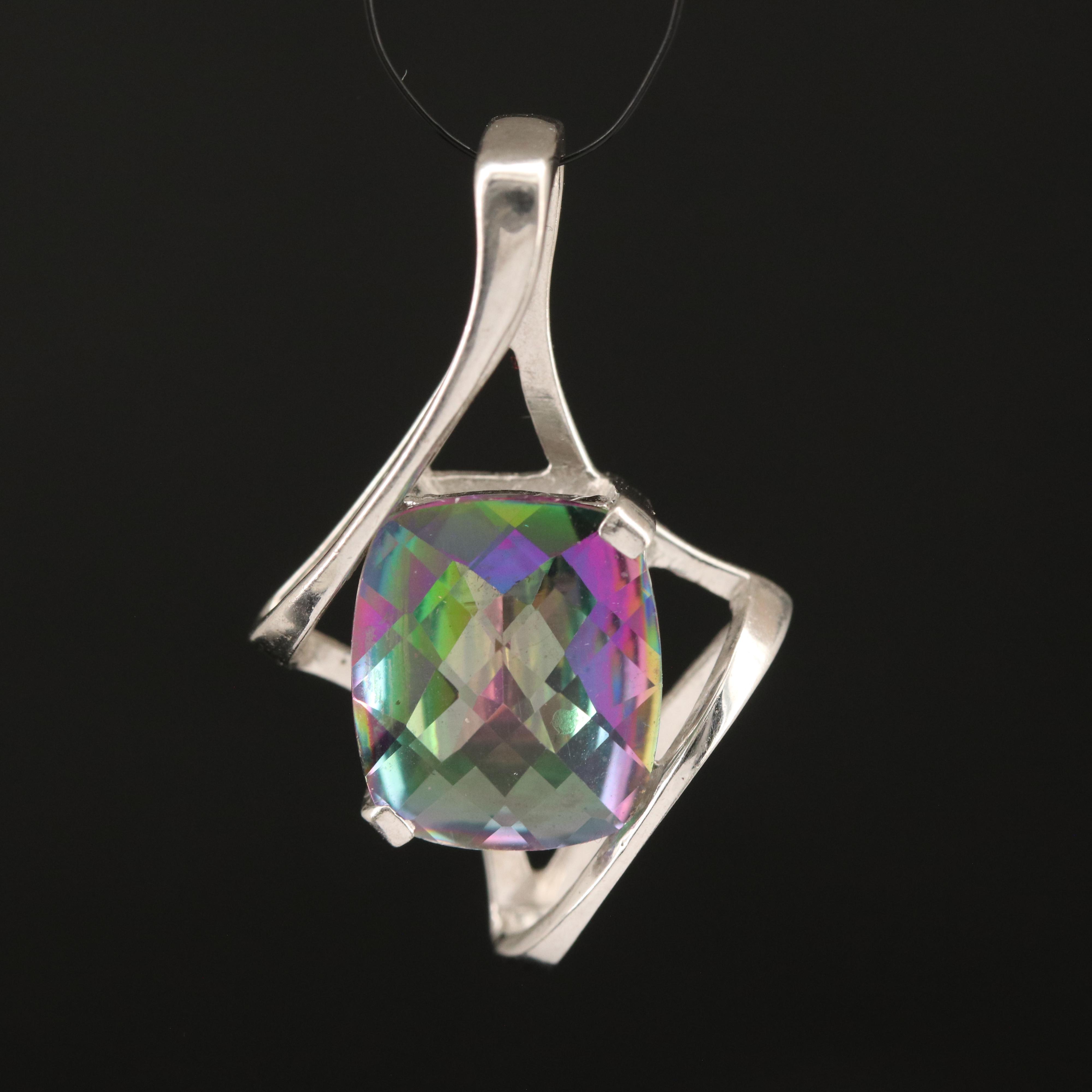 14K Mystic Topaz Pendant
