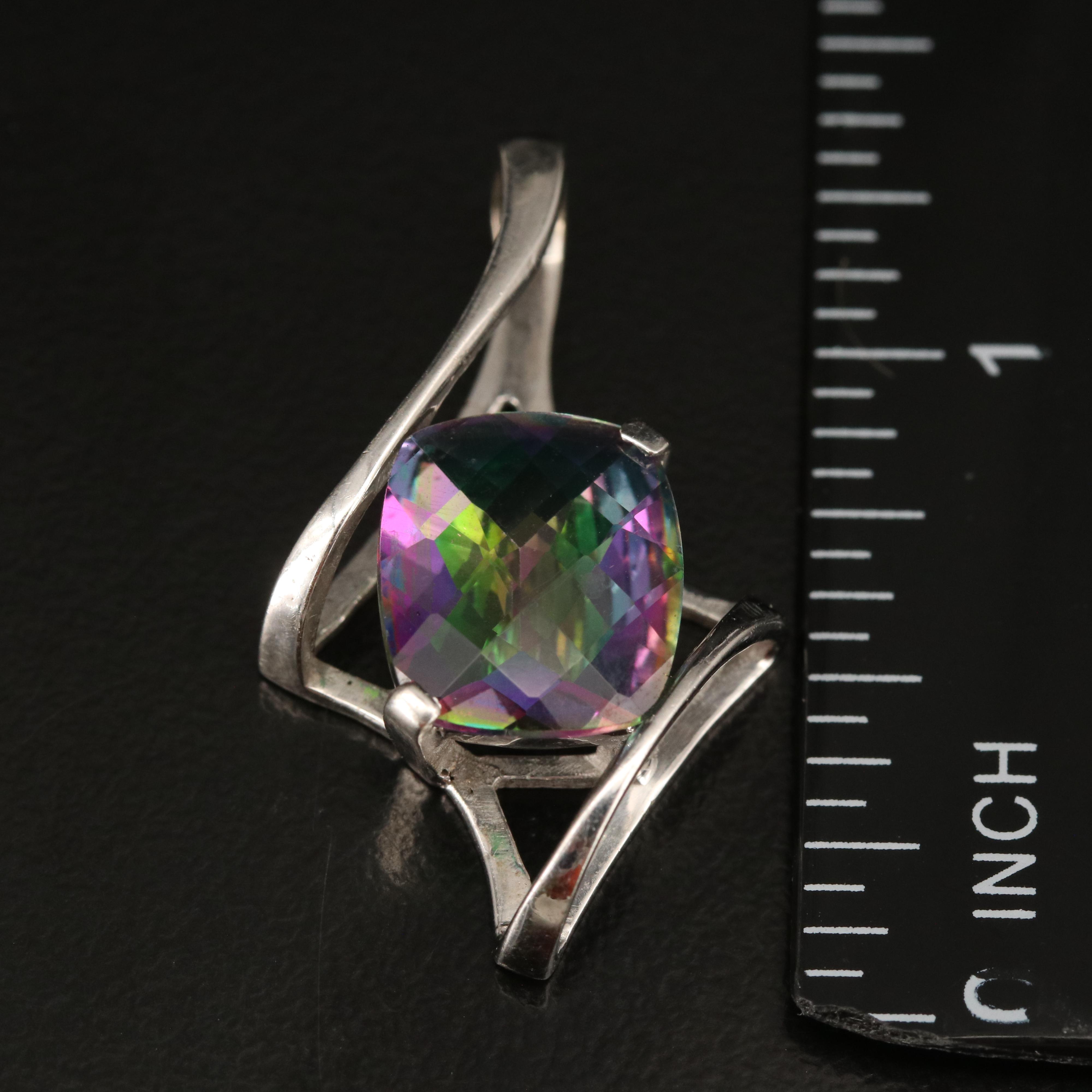 14K Mystic Topaz Pendant
