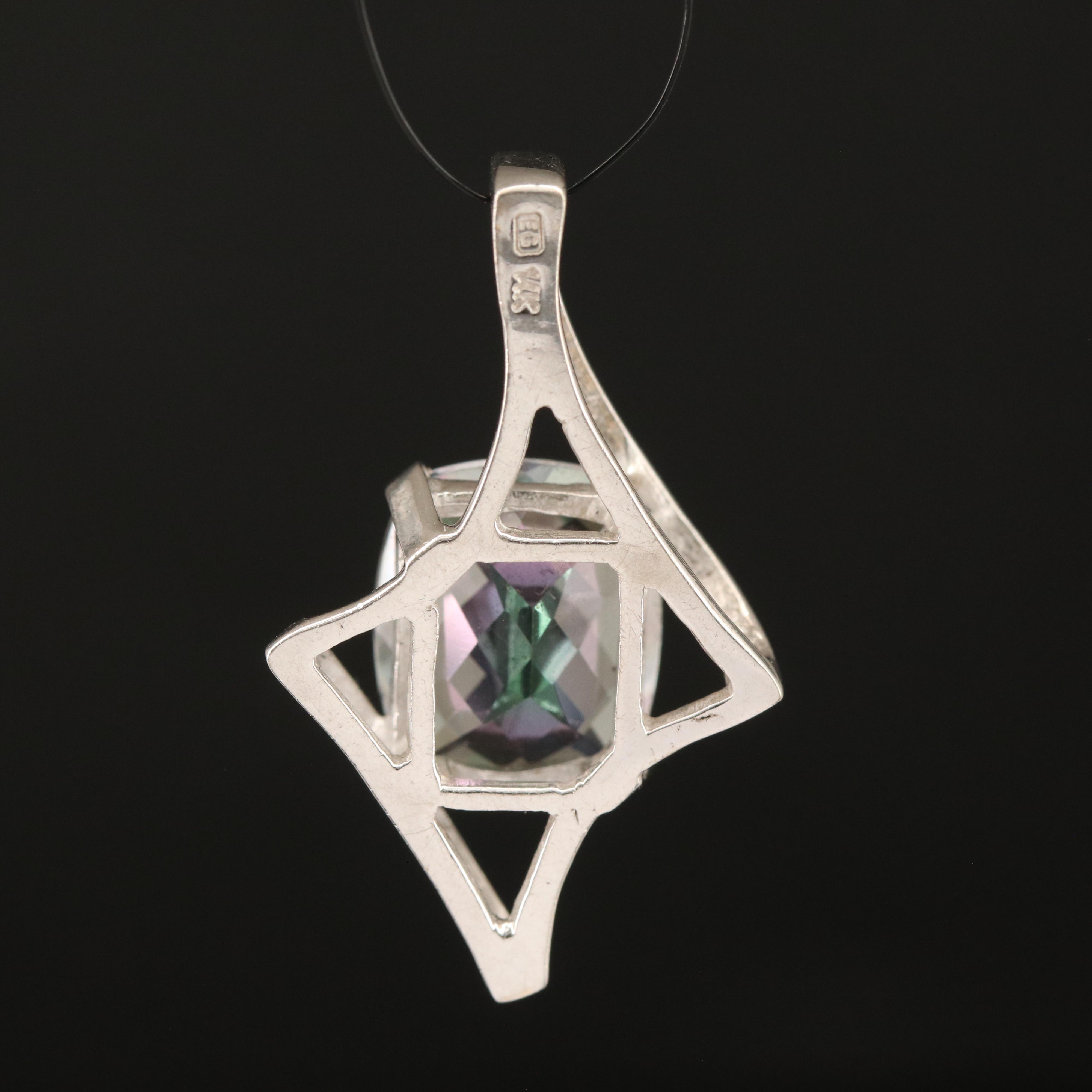 14K Mystic Topaz Pendant
