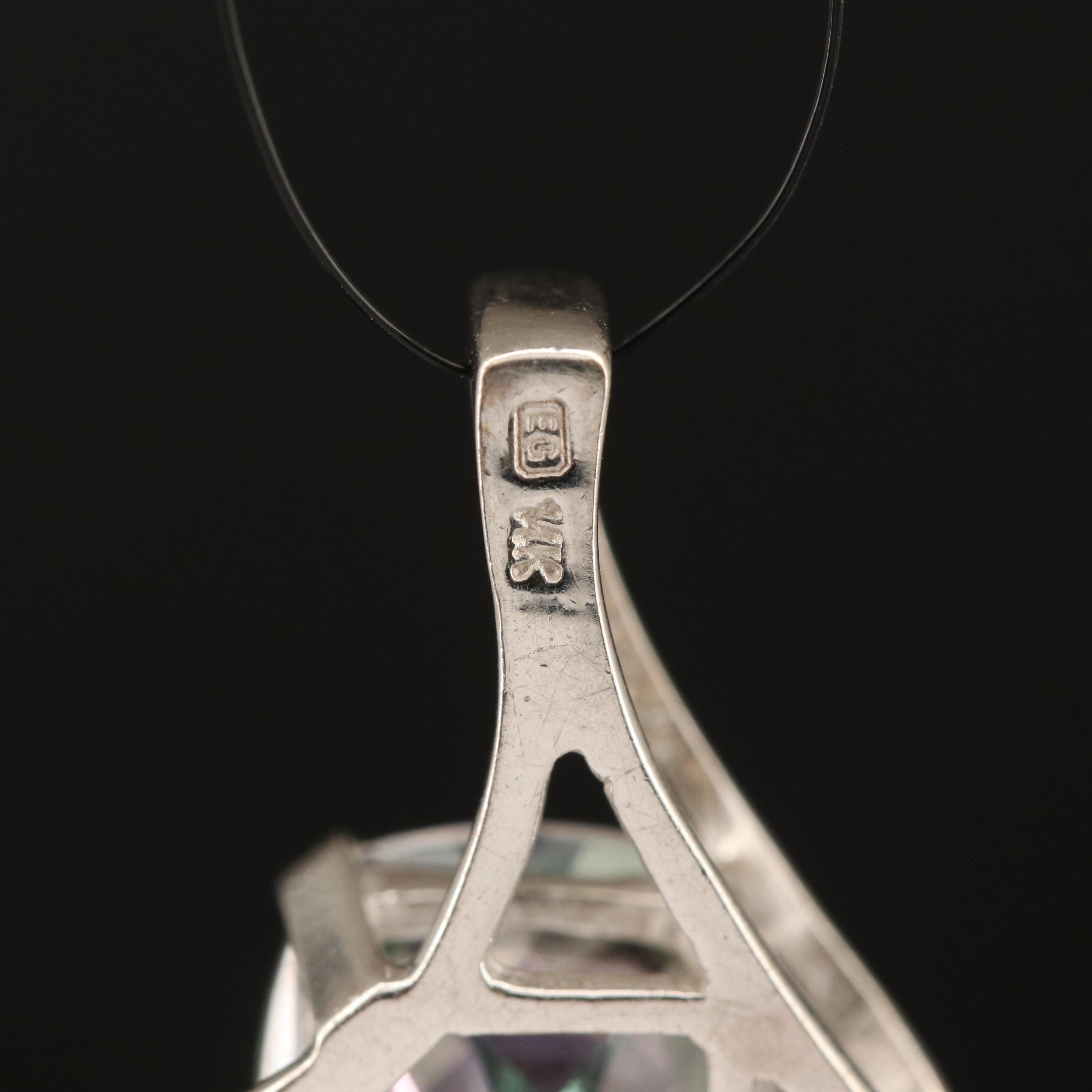 14K Mystic Topaz Pendant