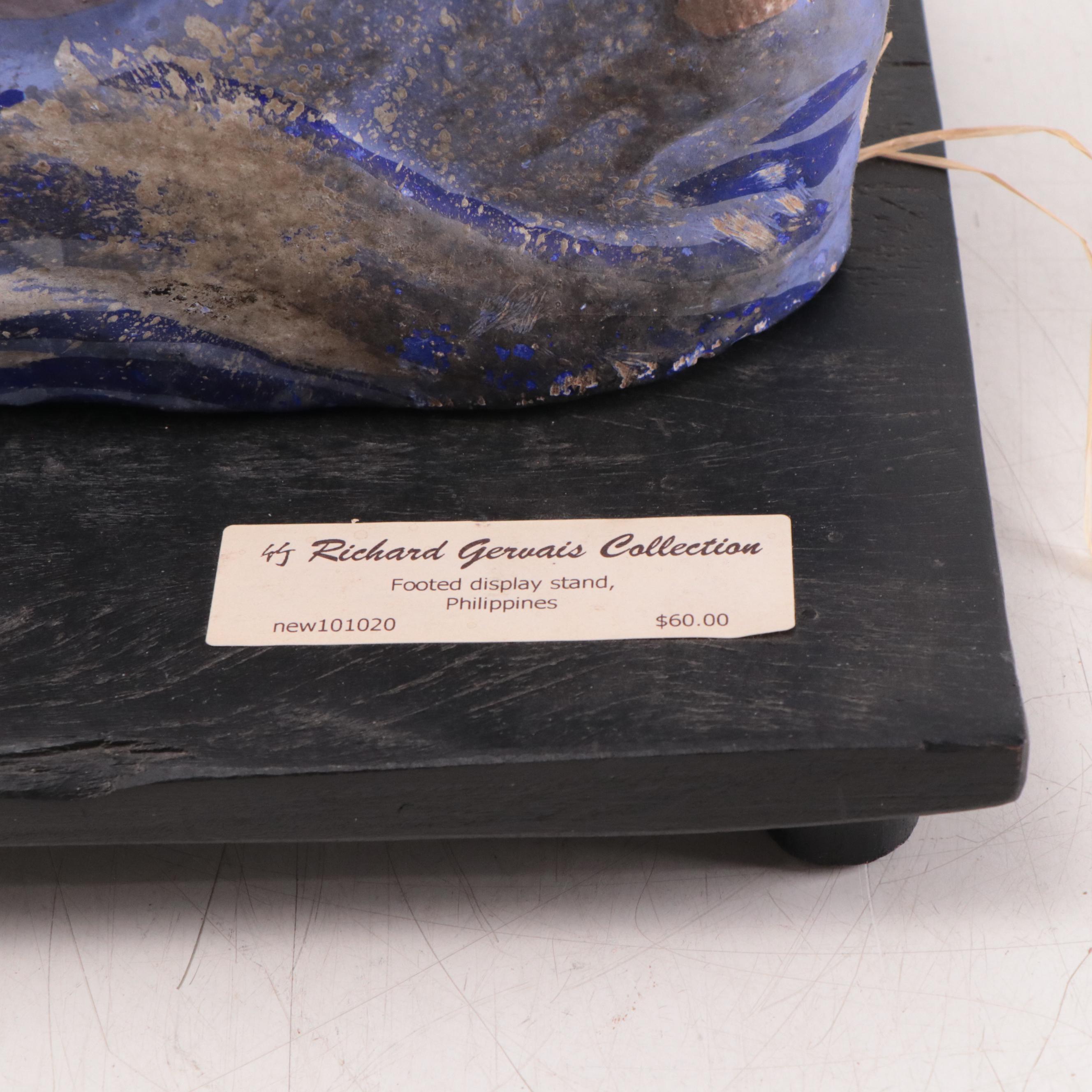 Japanese Folk Art Painted Clay Shogun on Horseback, Late 20th Century