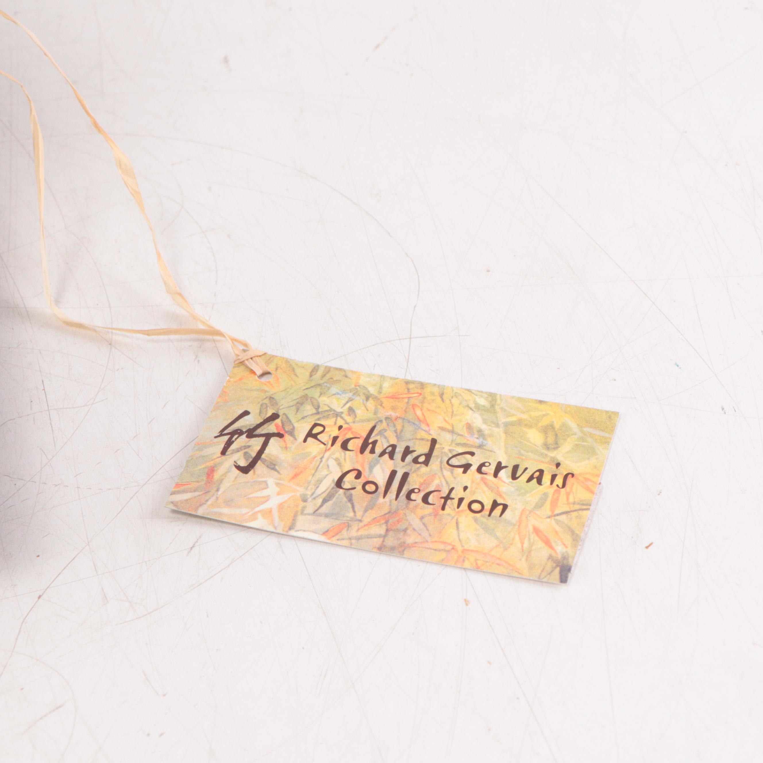 Japanese Folk Art Painted Clay Shogun on Horseback, Late 20th Century