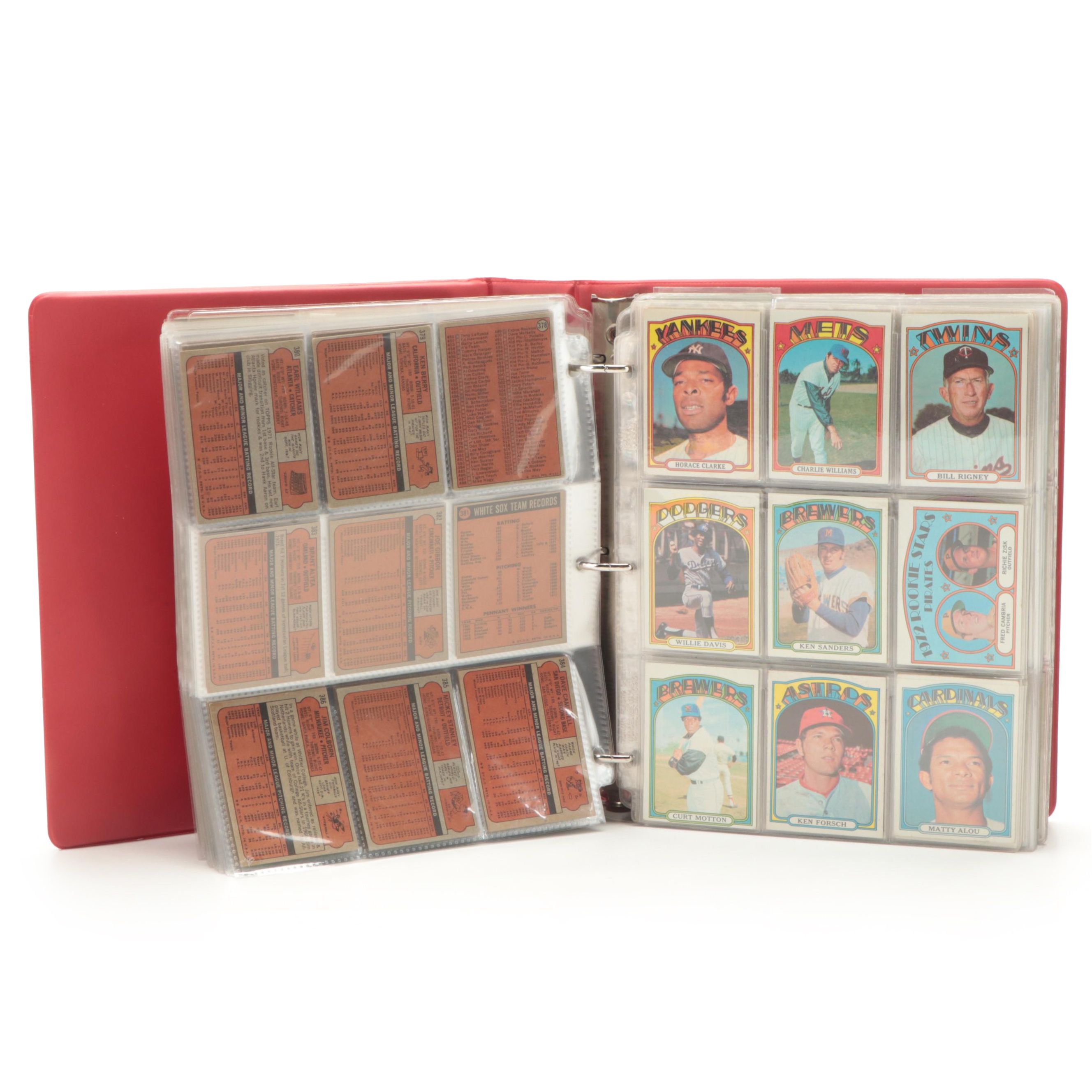 1972 Topps Baseball Cards Complete Set Including Carlton Fisk Rookie