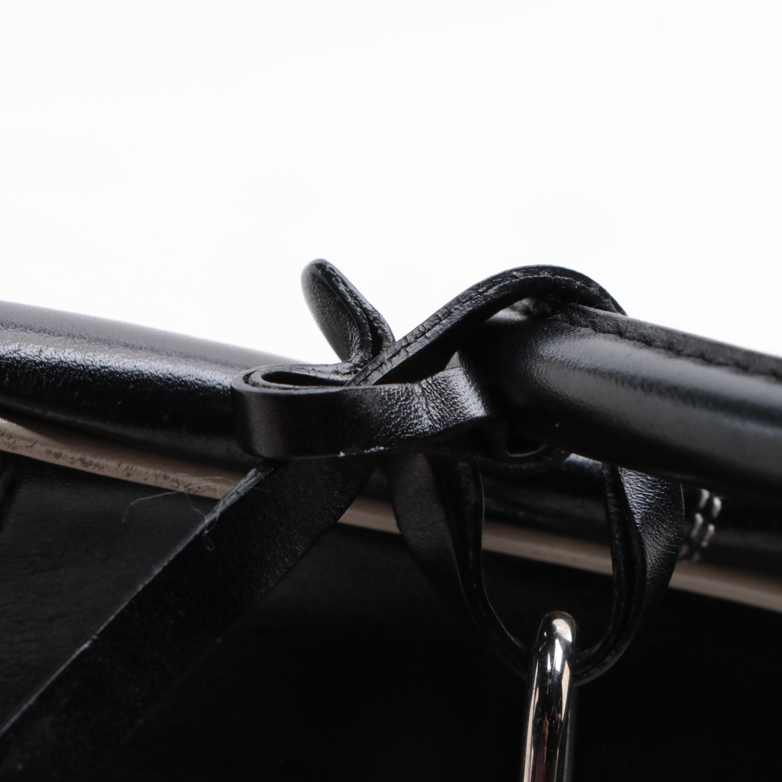 Prada Bowling Bag B11296 in Easy Calf Leather with Contrast Trim