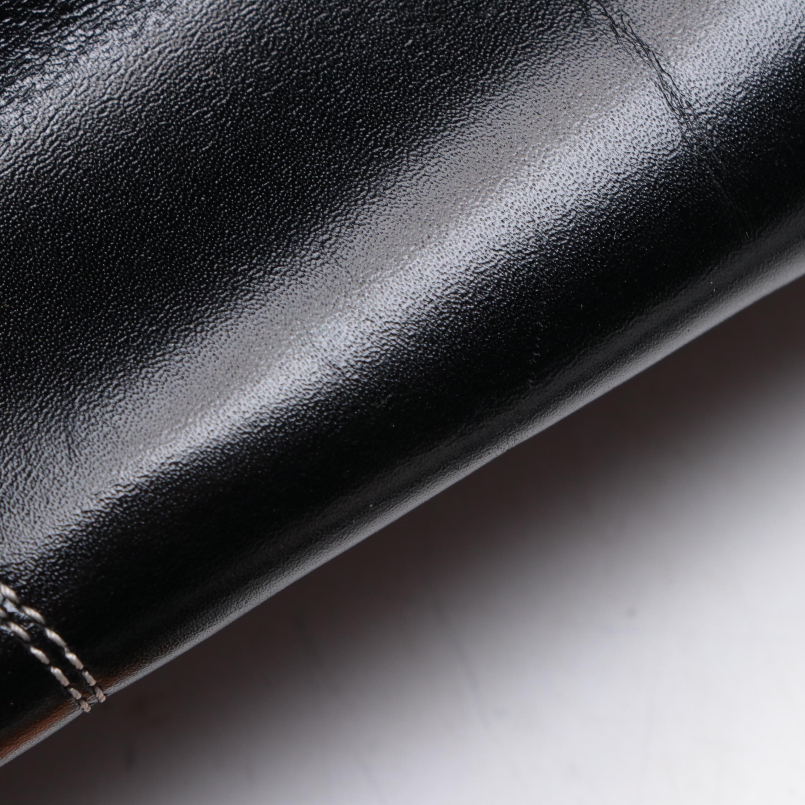 Prada Bowling Bag B11296 in Easy Calf Leather with Contrast Trim