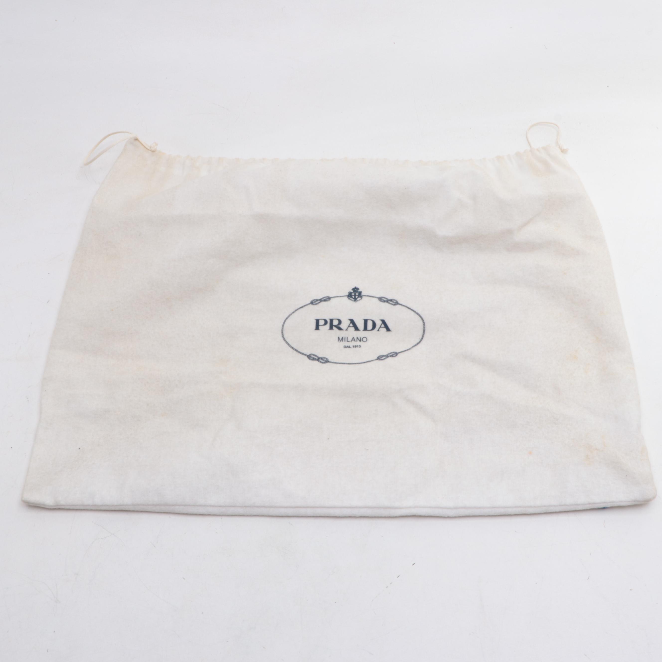 Prada Bowling Bag B11296 in Easy Calf Leather with Contrast Trim