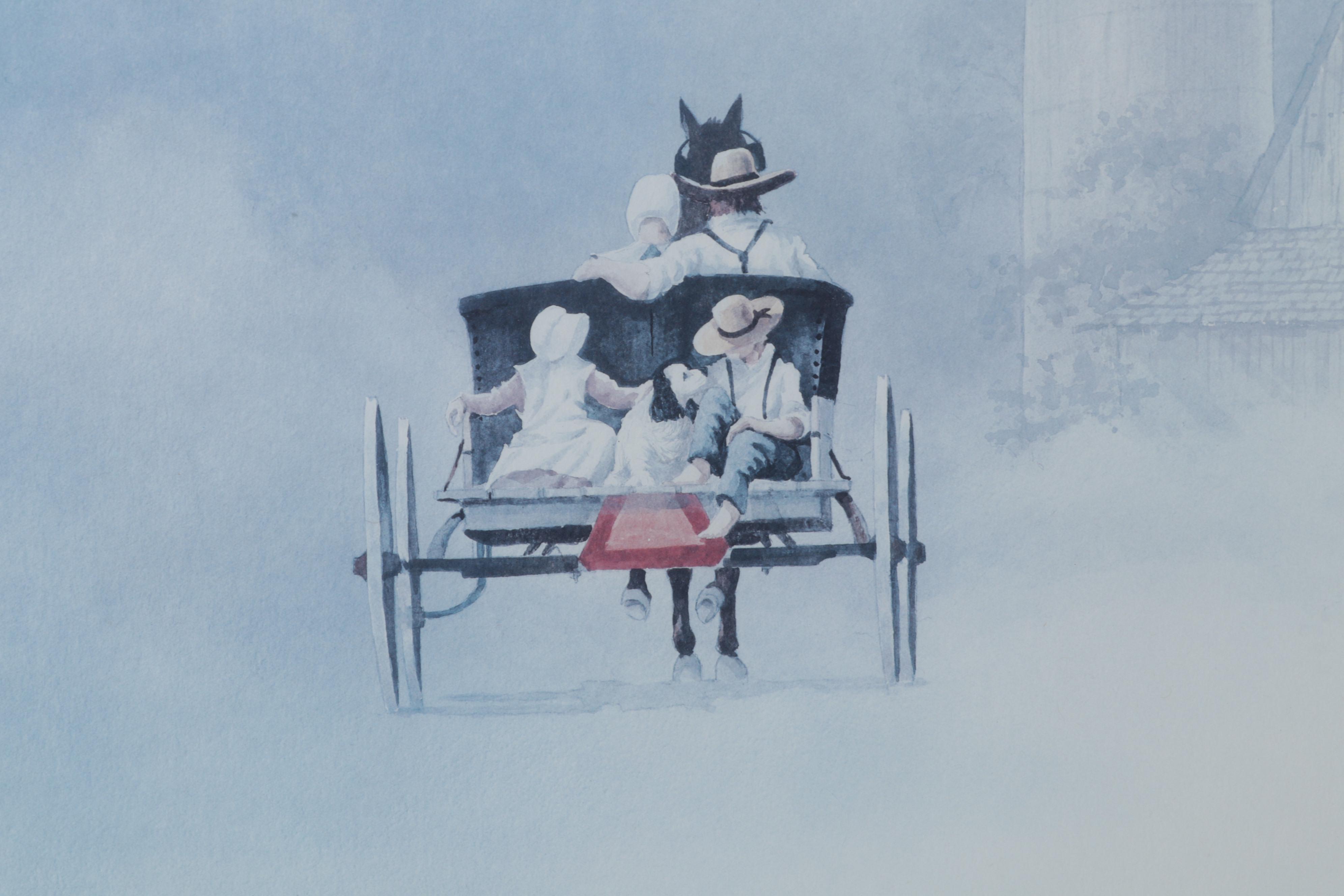 Steve Polomchak Offset Lithograph "Best Friends," Circa 1988