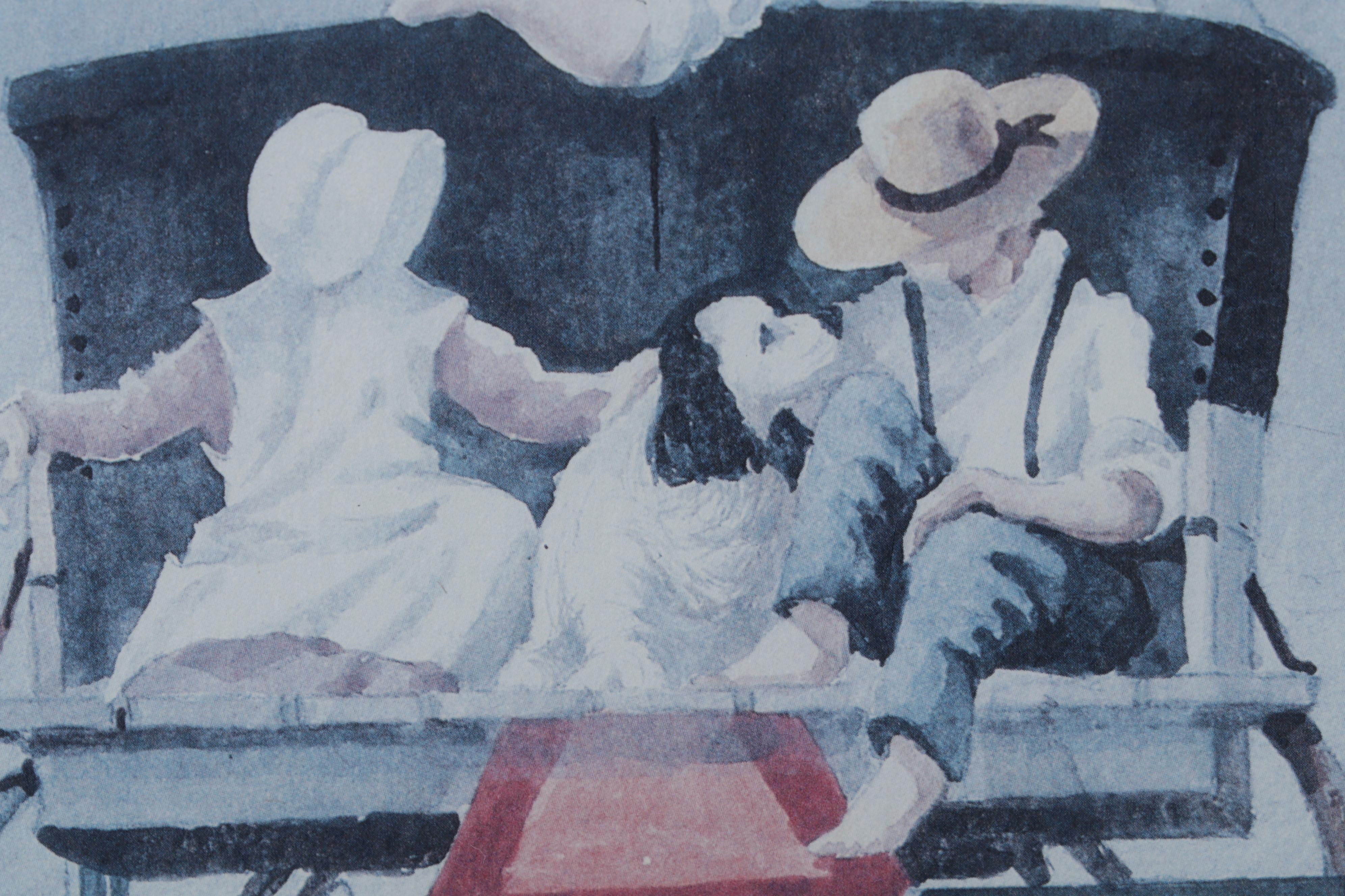 Steve Polomchak Offset Lithograph "Best Friends," Circa 1988