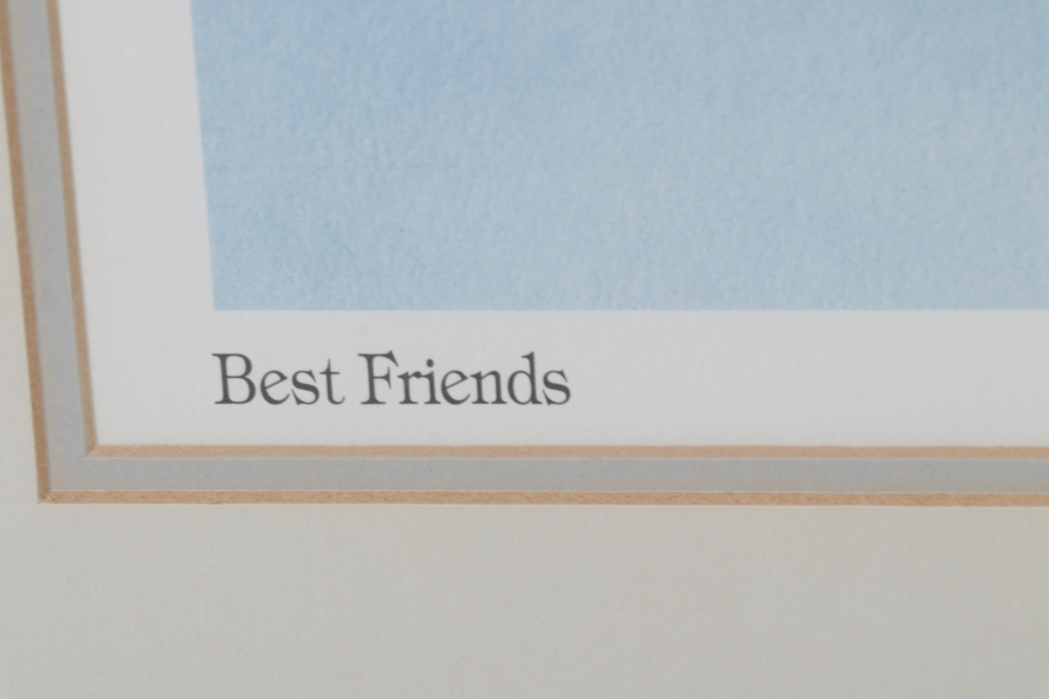 Steve Polomchak Offset Lithograph "Best Friends," Circa 1988