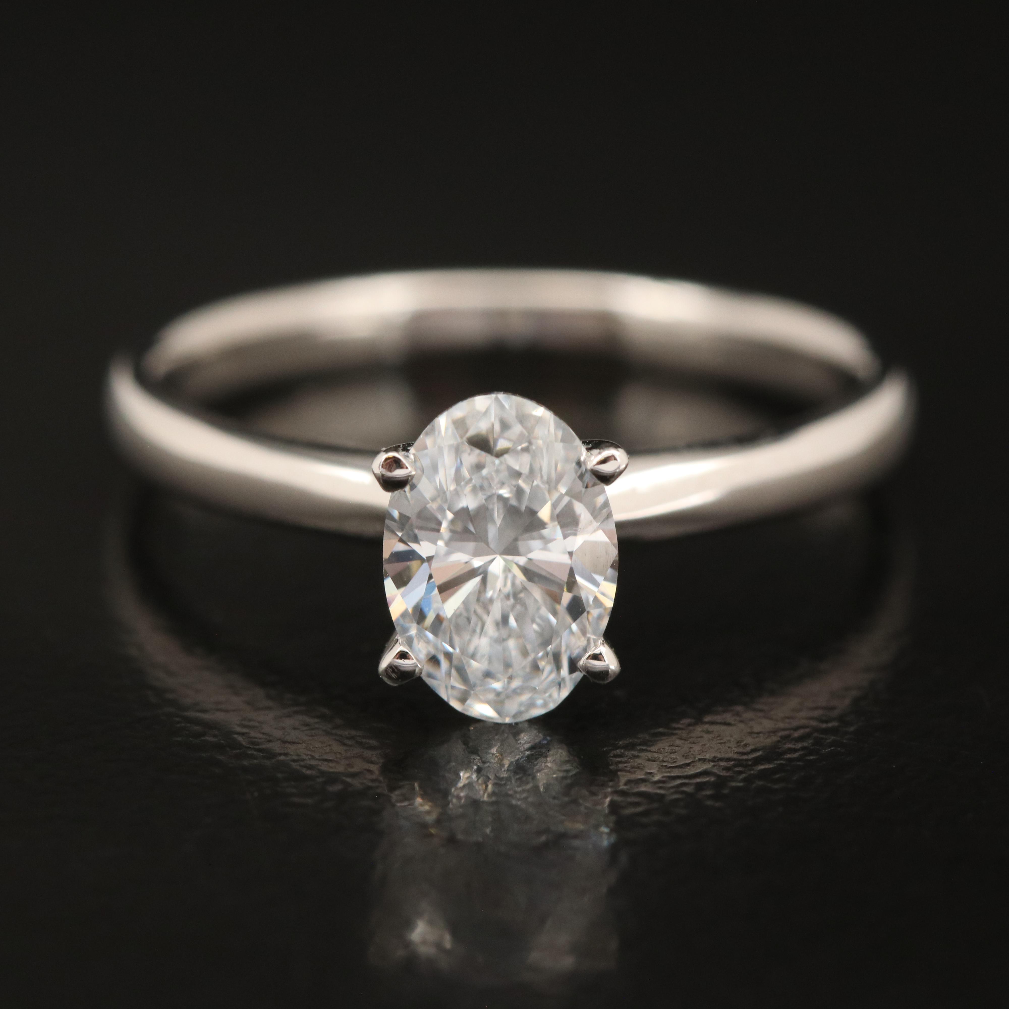 14K 1.09 CT Lab Grown Diamond Solitaire Ring