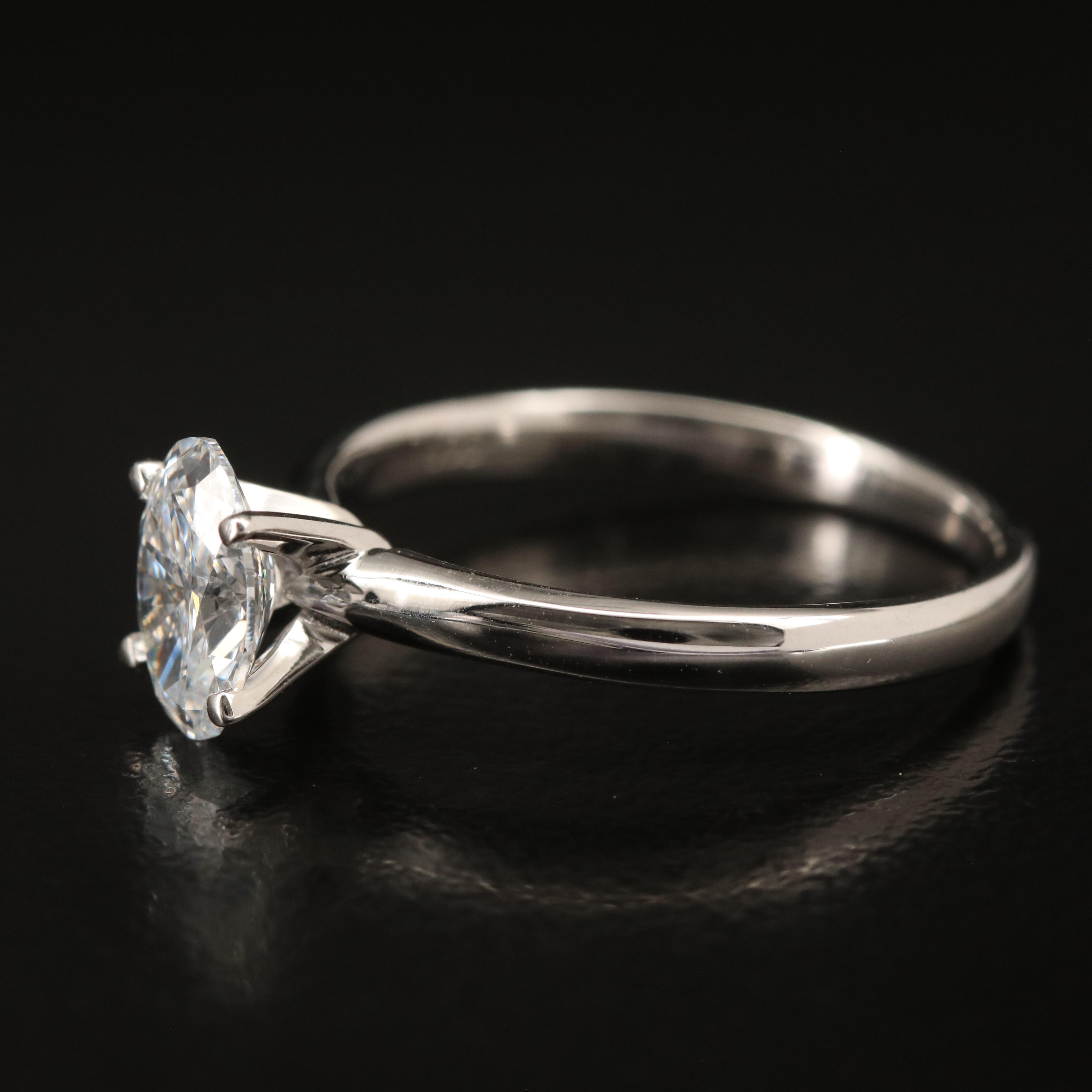 14K 1.09 CT Lab Grown Diamond Solitaire Ring