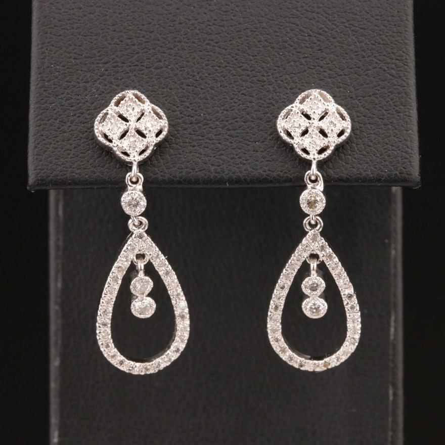 14K 0.50 CTW Diamond Teardrop Earrings