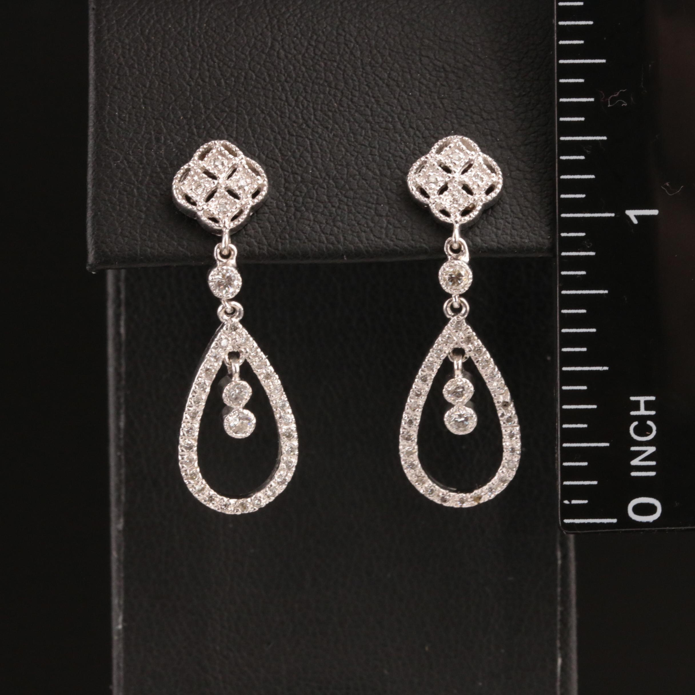 14K 0.50 CTW Diamond Teardrop Earrings